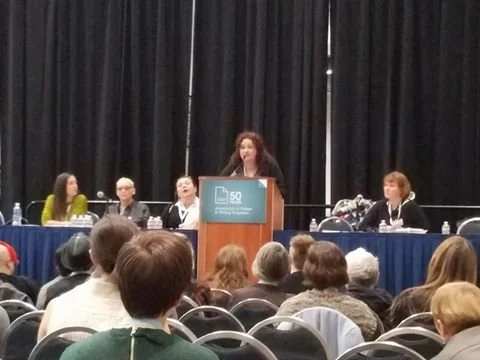 American Writers Programme Book Fair Poetry Reading, Washington DC, 2017 ( l to r) Zeina Hashem Beck, Jan Beatty,  Tess Barry, Clodagh Beresford Dunne, Eleanor Hooker