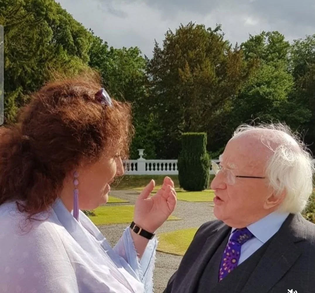 Bloomsday, 2019 Clodagh Beresford Dunne and President of Ireland, Michael D. Higgins