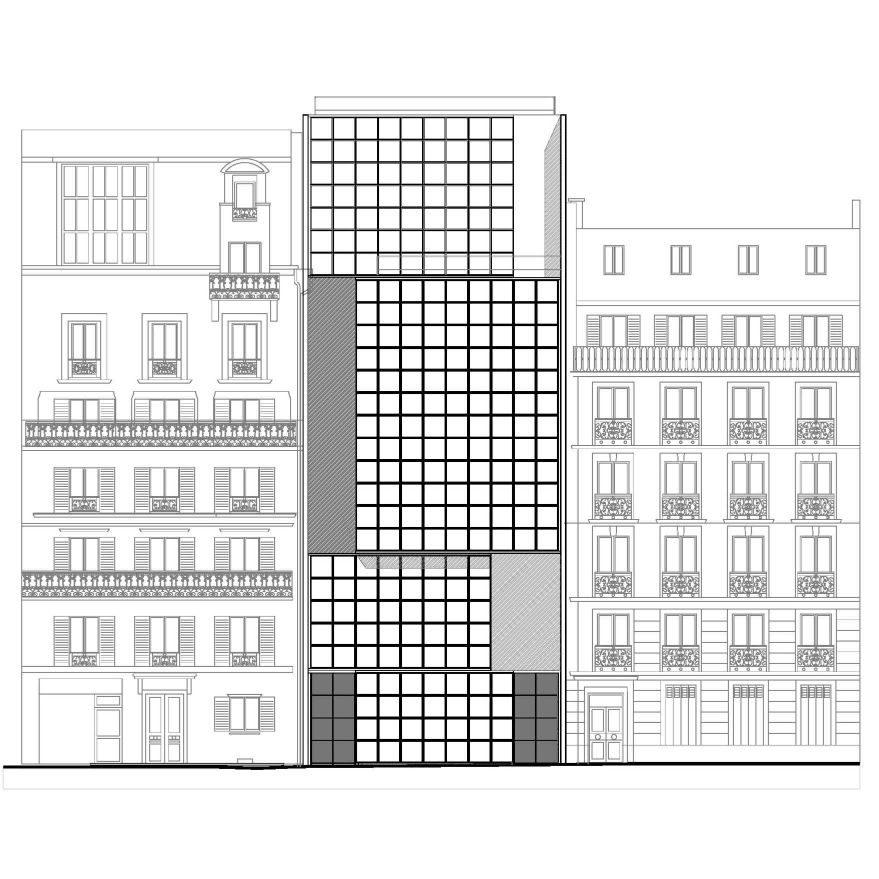 The Centre des Cultures du Maroc in Paris!

In the heart of the Bd St Michel, the CCM is made more as a fabric than as an actual building. It is composed of a single module/dimension that unfolds in all directions of space, a sobre geometrical fracta