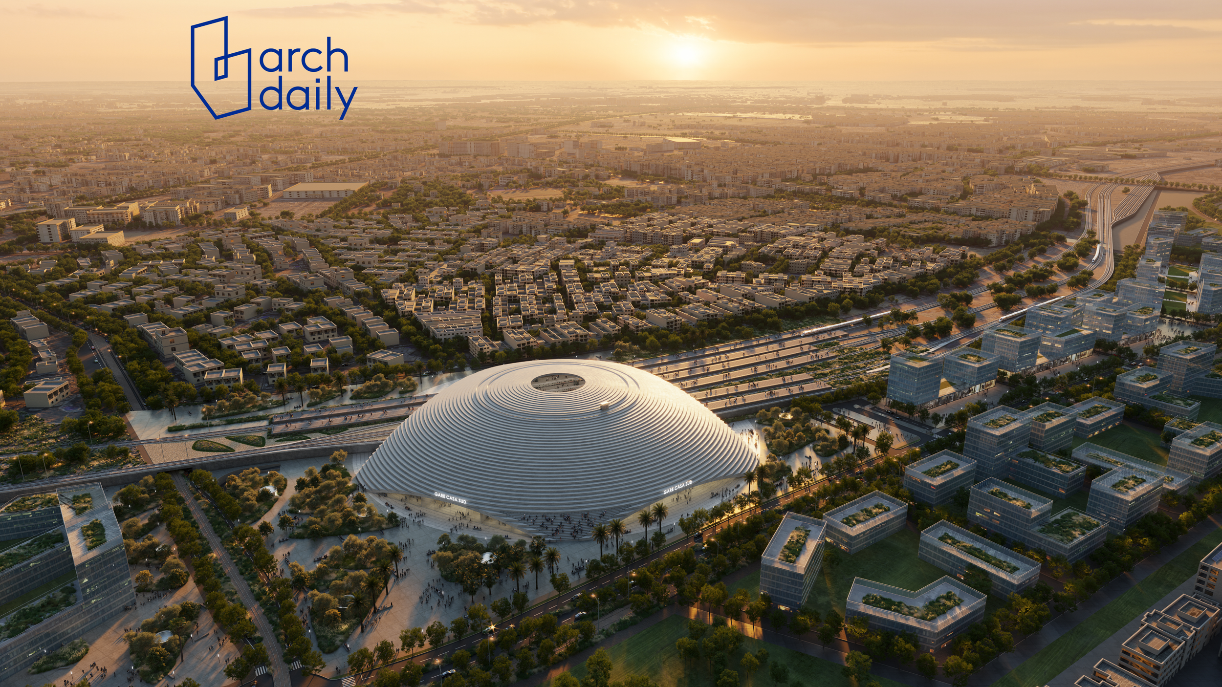 archdaily.2025 |  Oualalou+Choi Wins Competition for the New Casa Sud Train Station in Casablanca