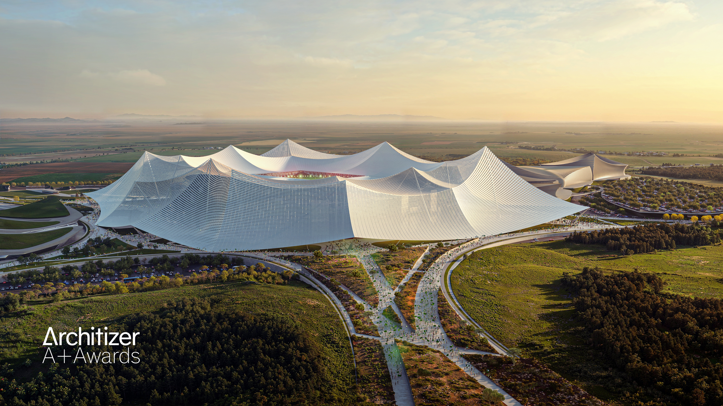 Juin 2026 | We are pleased to share that the Grand Stade Hassan II has been selected as the Jury Winner at the Architizer A+ Awards.