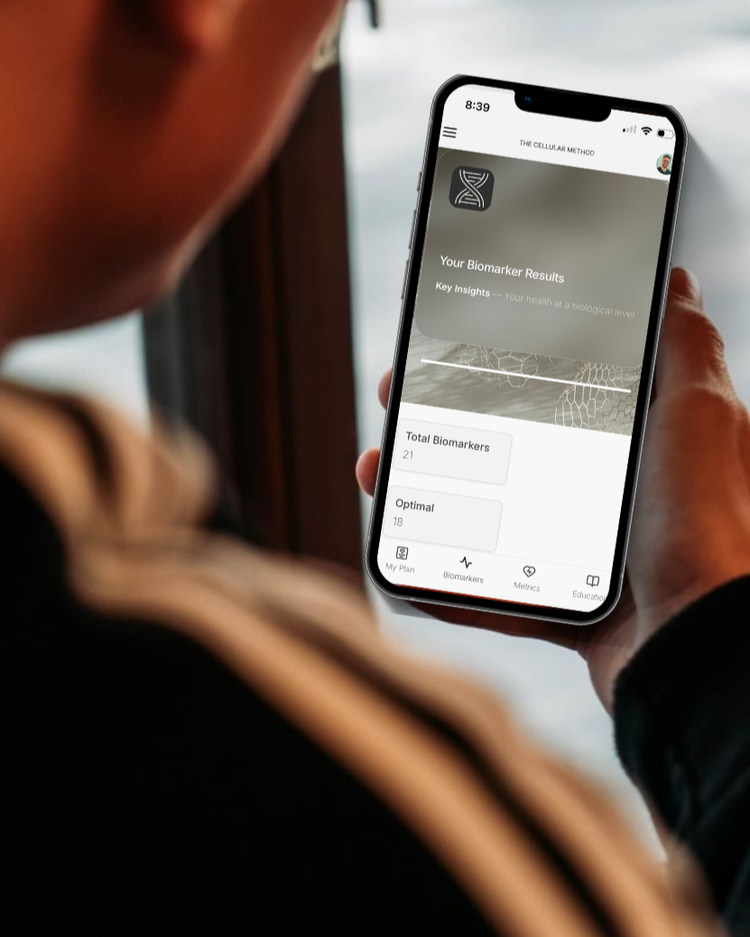The Cellular Method app — results dashboard