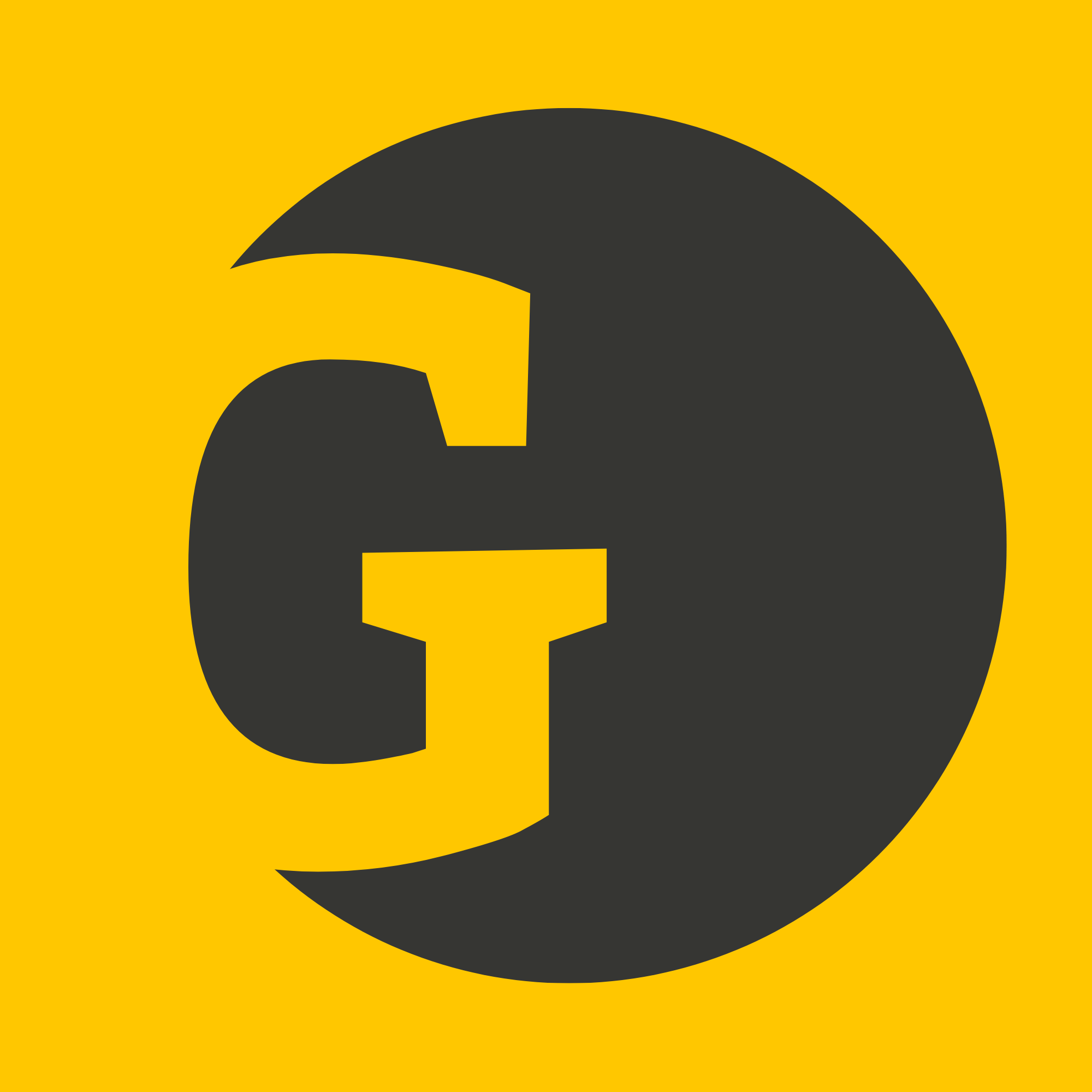A black dollar sign and a yellow G logo on a yellow background.