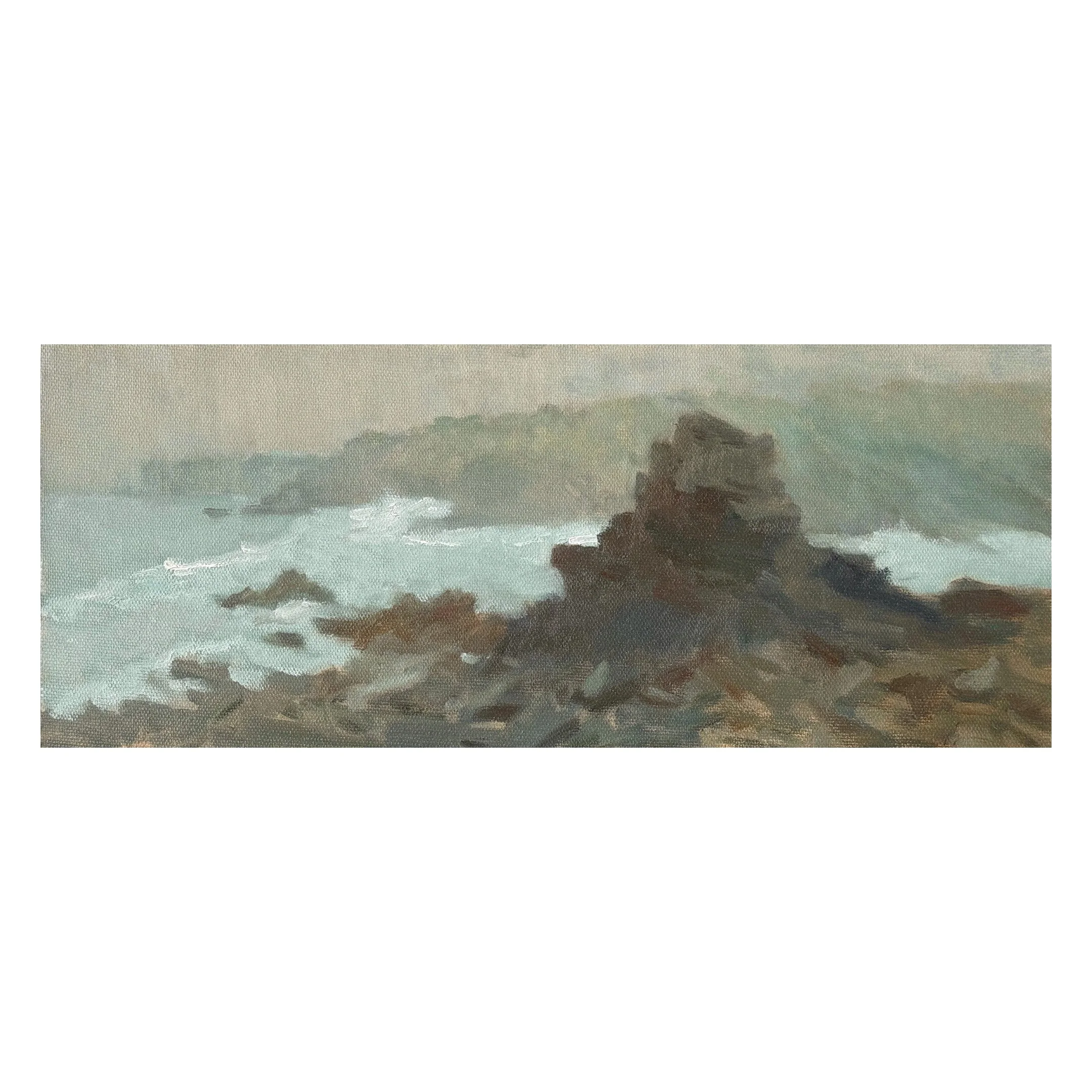  Low Tide in North Wales  
£180 
6 x15 in | Oil on Canvas | 2025