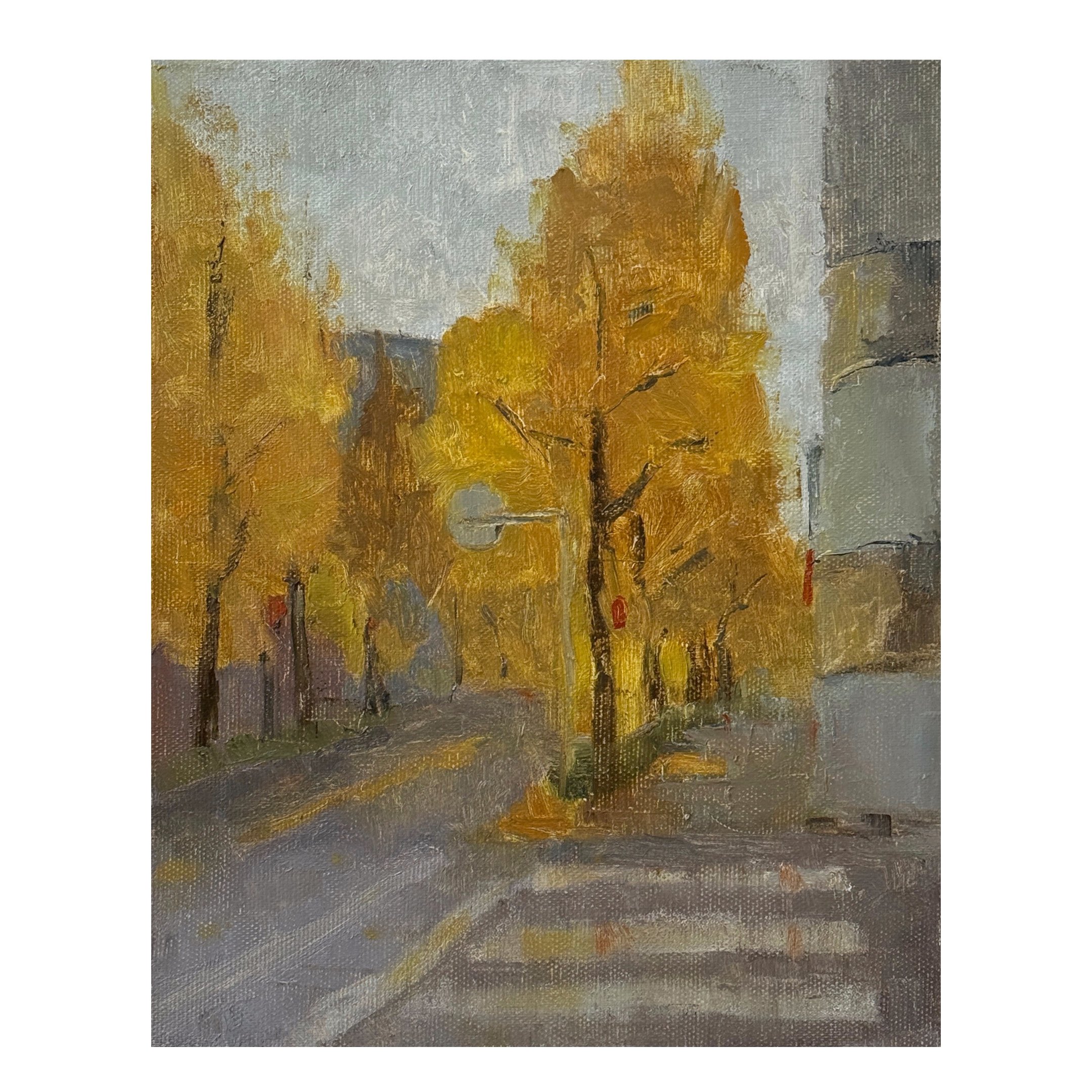  Gingko Trees in Autumn  
£300 
10 x 8 in | Oil on Canvas | 2025