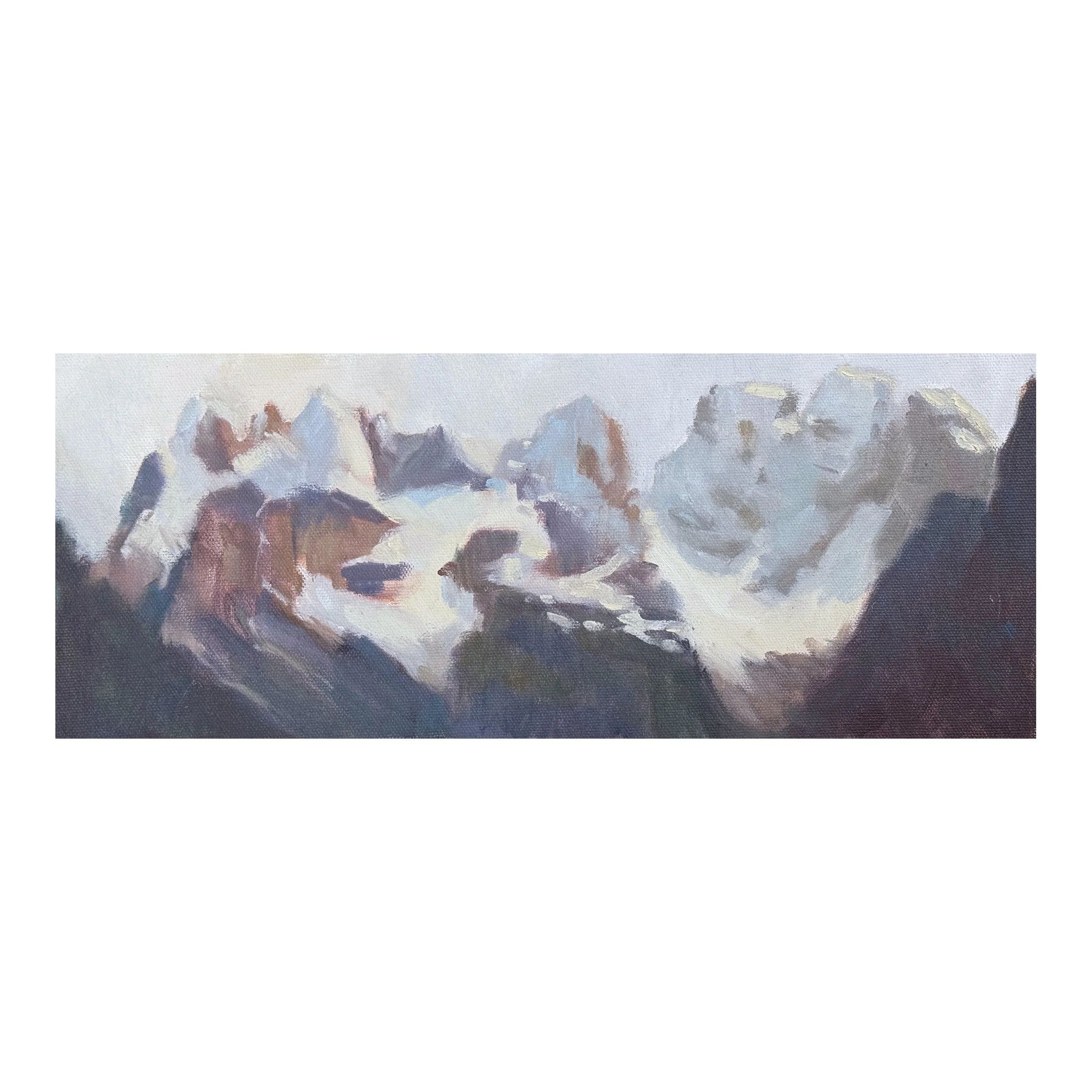  Portrait of Dolomites  
£380 
6 x 15 in | Oil on Canvas | 2025
