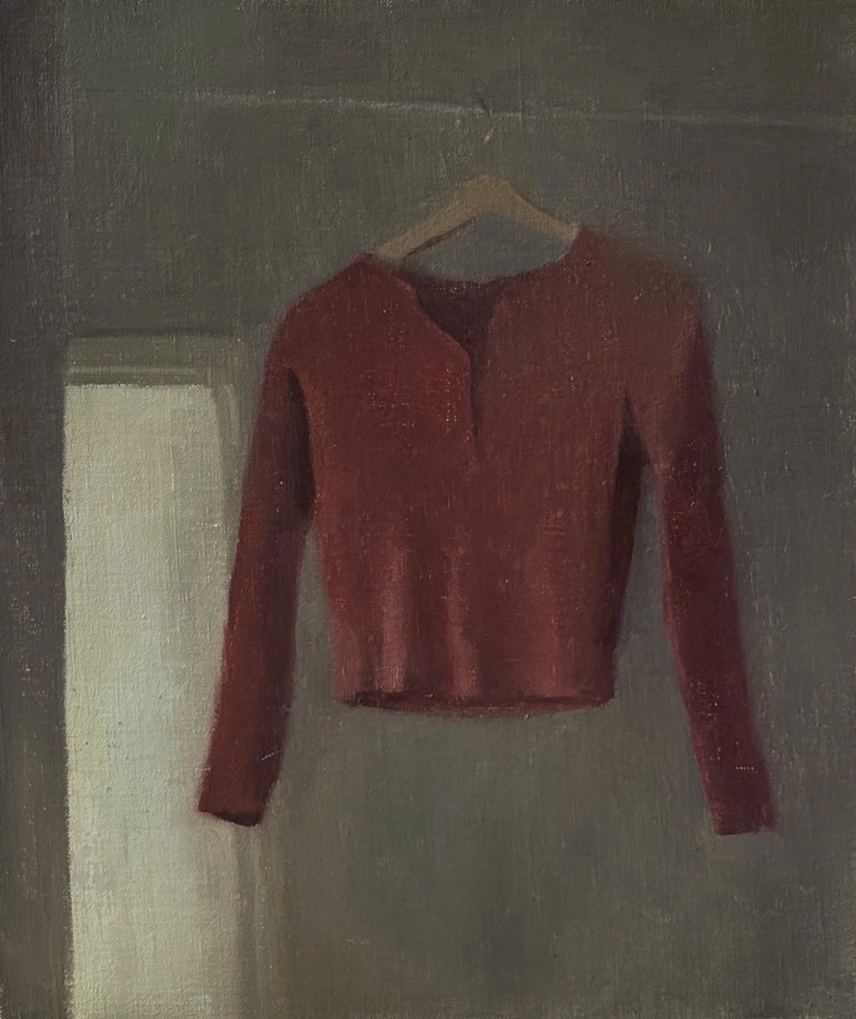  Red Jumper  
🔴 SOLD  
12 x 10 in | Oil on Linen | 2026