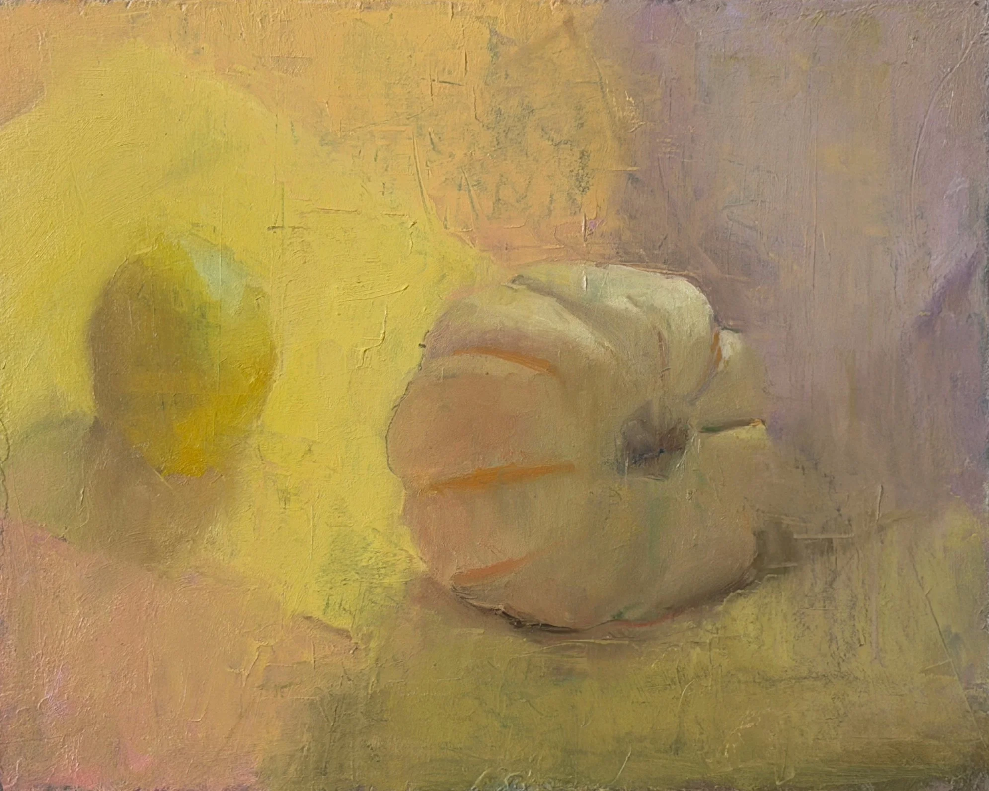 Composition of Yellow  
£350 
10 x 8 in | Oil on Board | 2026