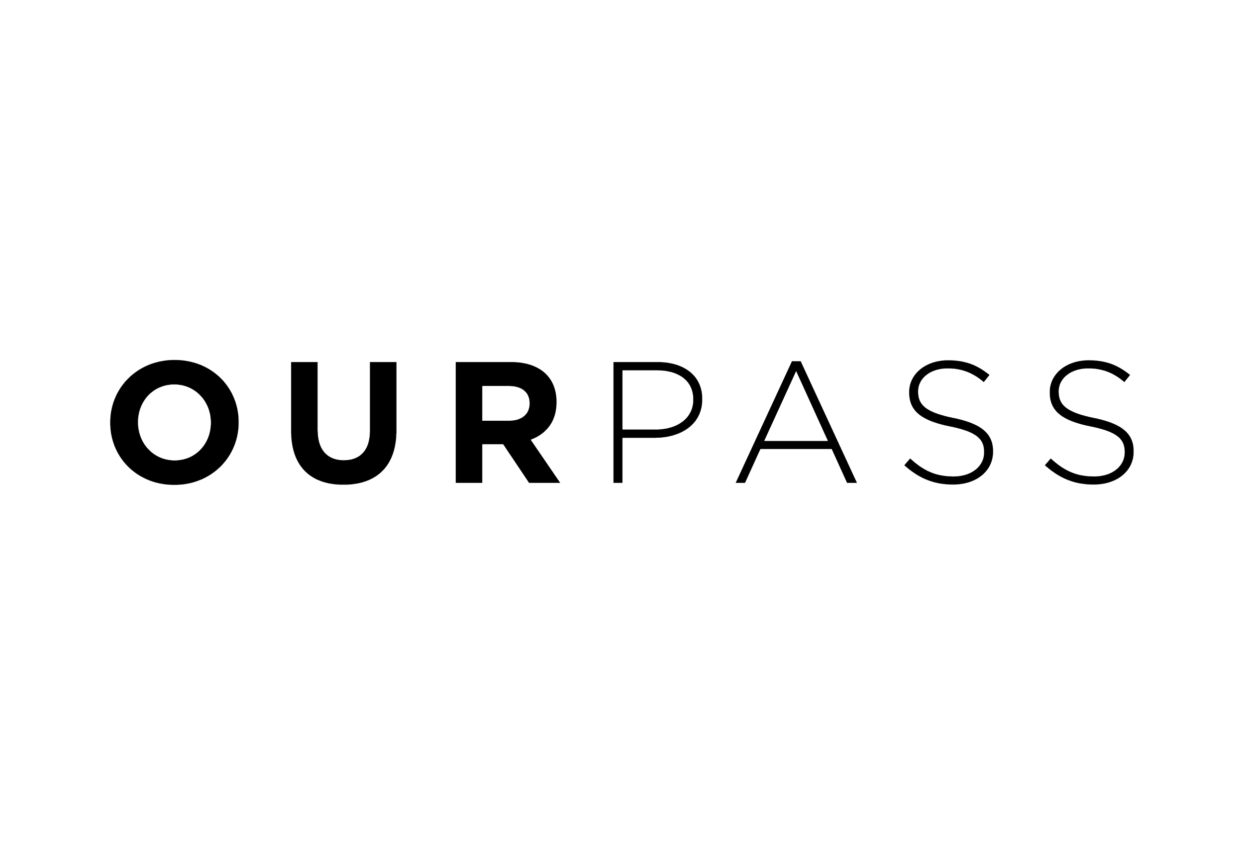 The logo for OURPASS, featuring a simple font with the word OUR in bold 