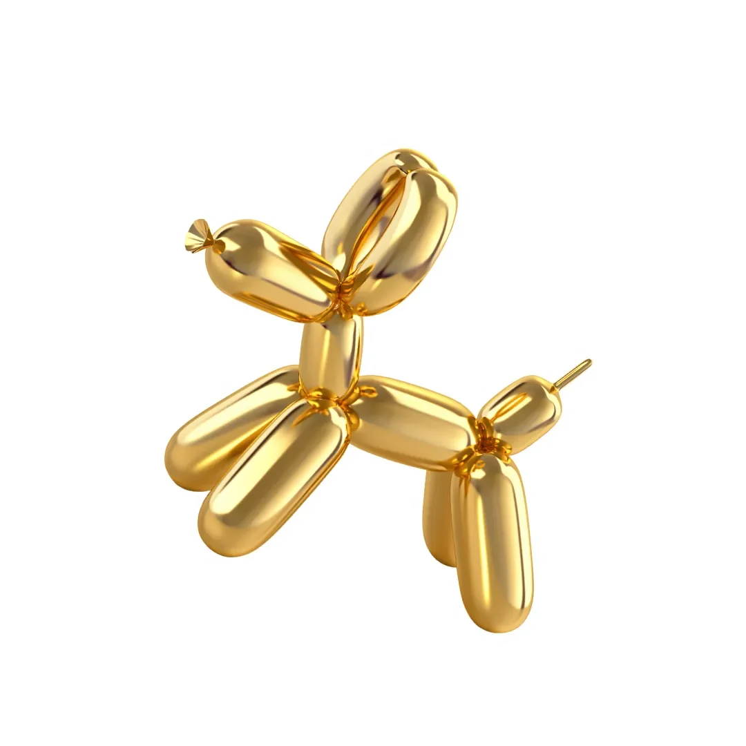 Gold balloon sculpture of a butterfly.