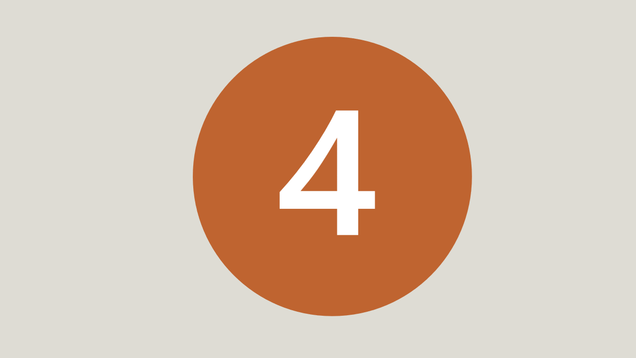 A white number 4 inside an orange circle.