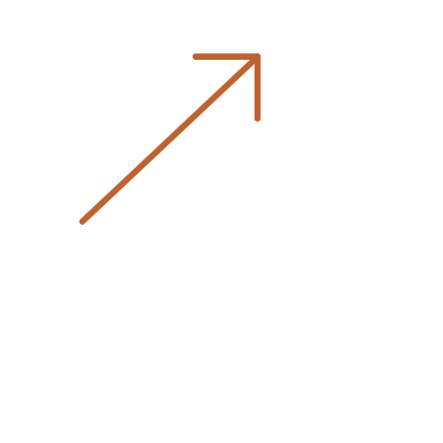 A bar graph with increasing white bars from left to right, and an orange upward-sloping arrow indicating growth or progress.