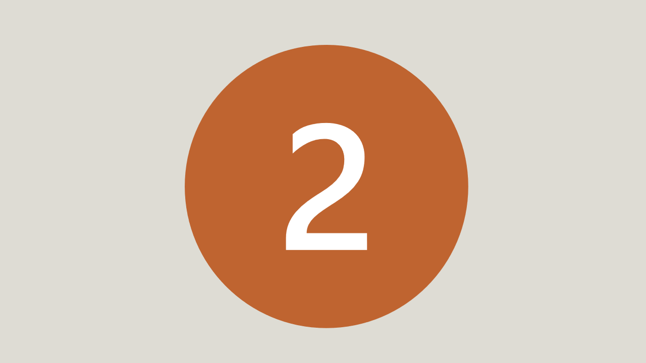 A white number 2 inside an orange circle.