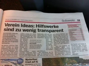 Transparenz der Hilfswerke