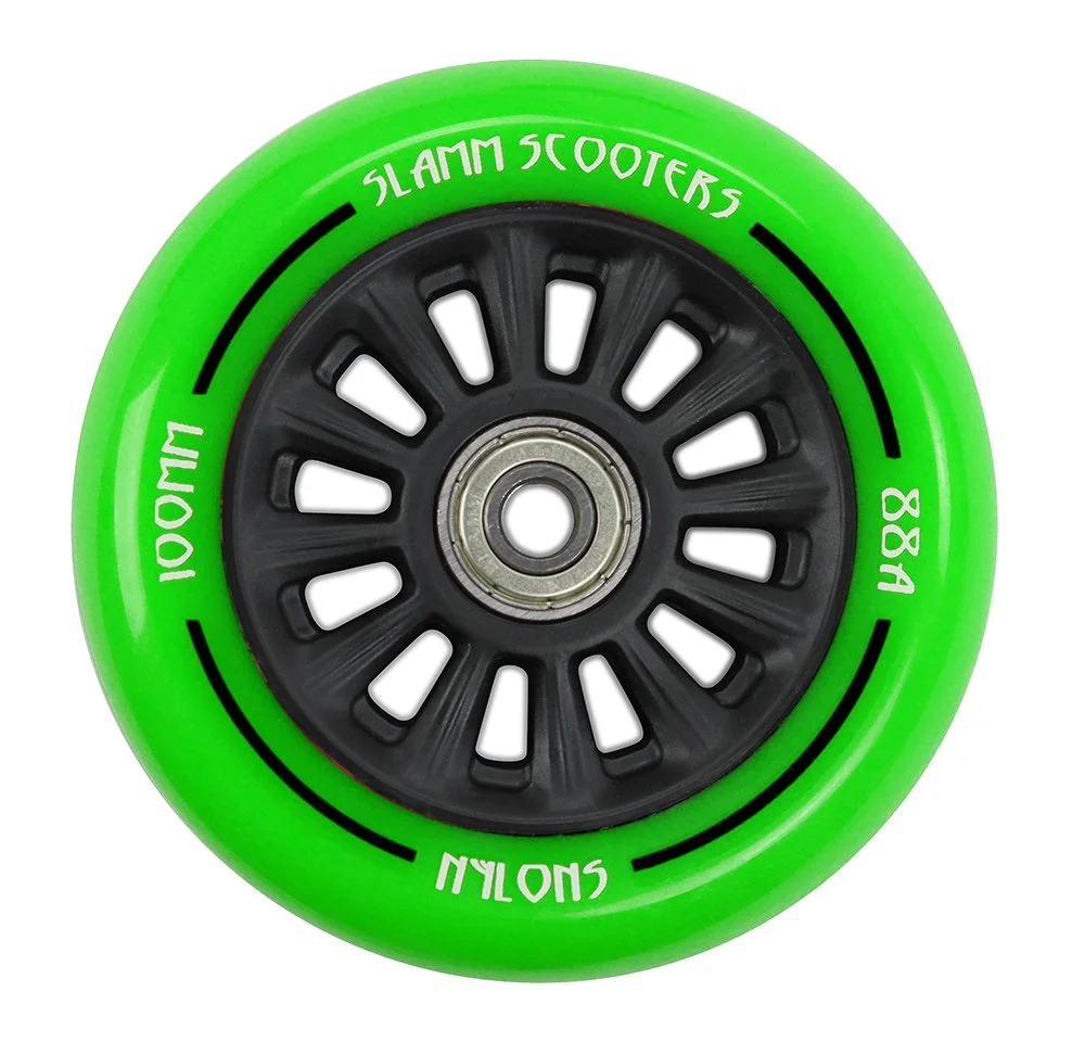 SL509 Slamm 100mm Nylon Core Wheel Green.jpg