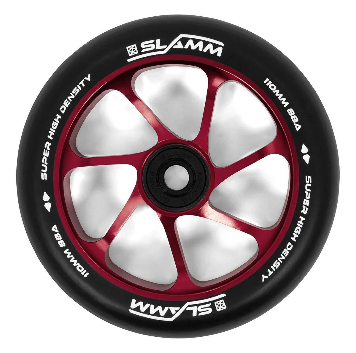 SL470 Slamm Scooters Team Black PU 110mm Wheels Red Main.jpg