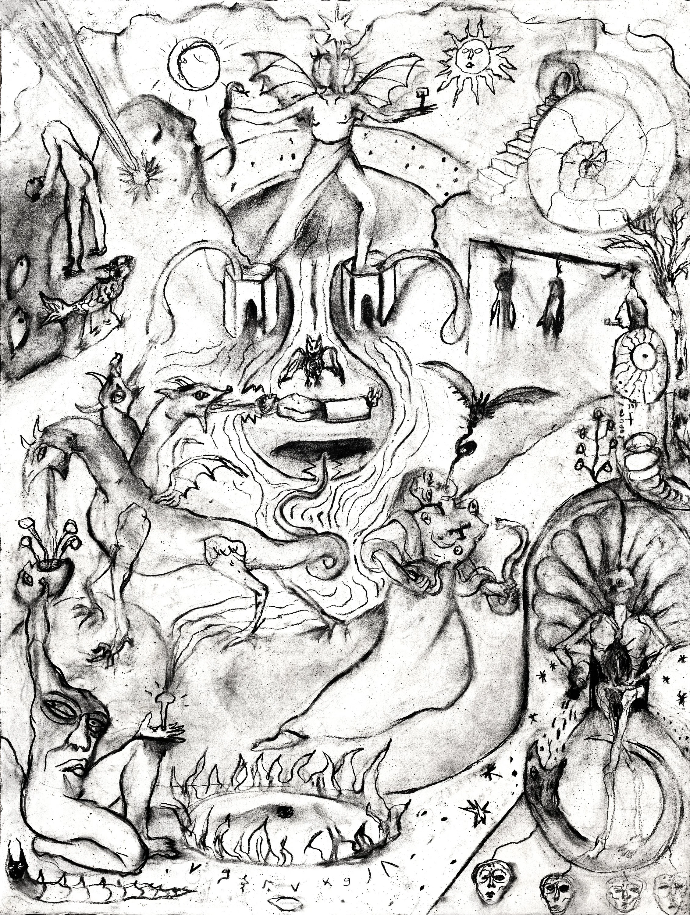 ALCHEMY PART 2 - Charcoal on Hot Pressed Paper 59 x 84 cm