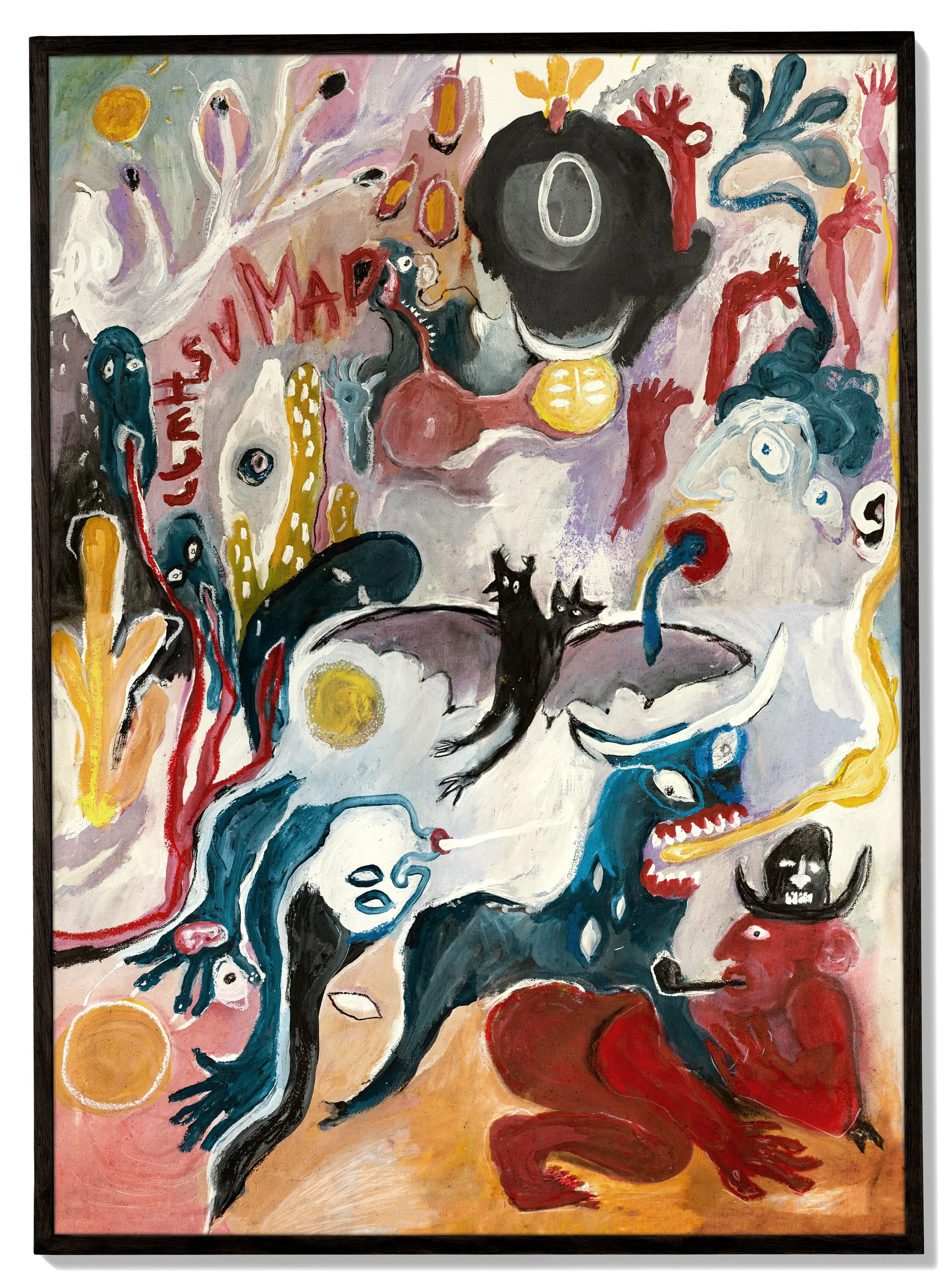 MAD AS HELL - Gouache & Chalk on Paper, 59X84 cm