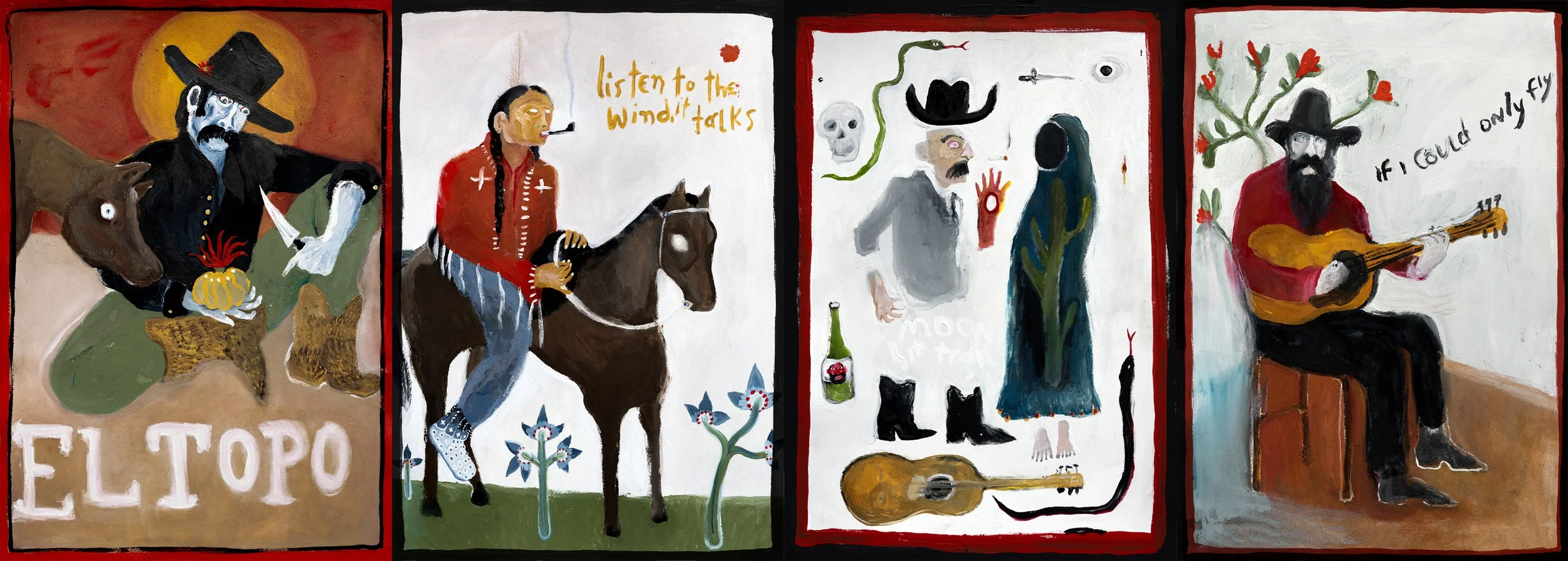 BLAZE & THE BANDITS - Gouache Painting on Paper 29 x 42 cm