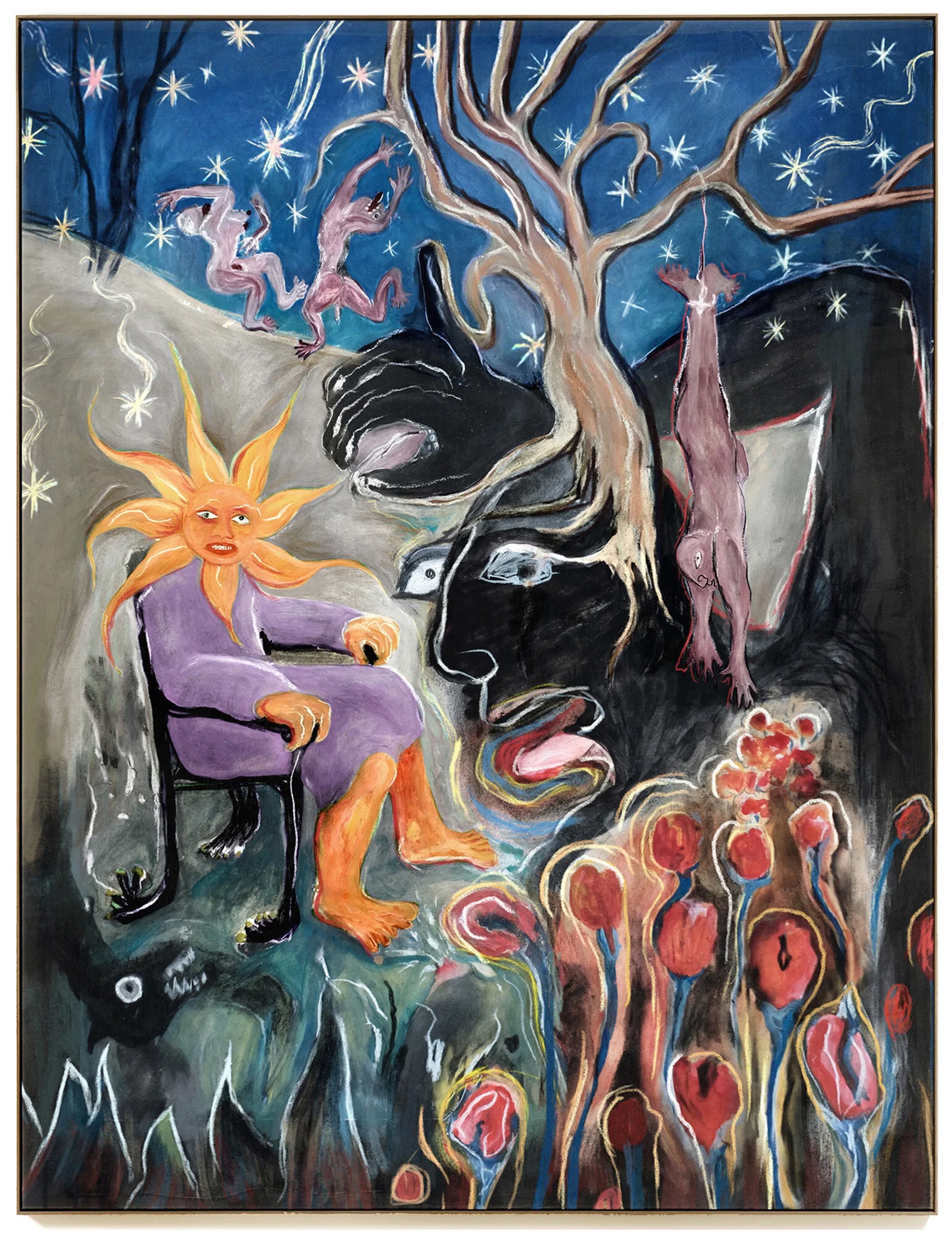 EXPANDING MAN - Gouache & Chalk on Paper, 59X84 cm