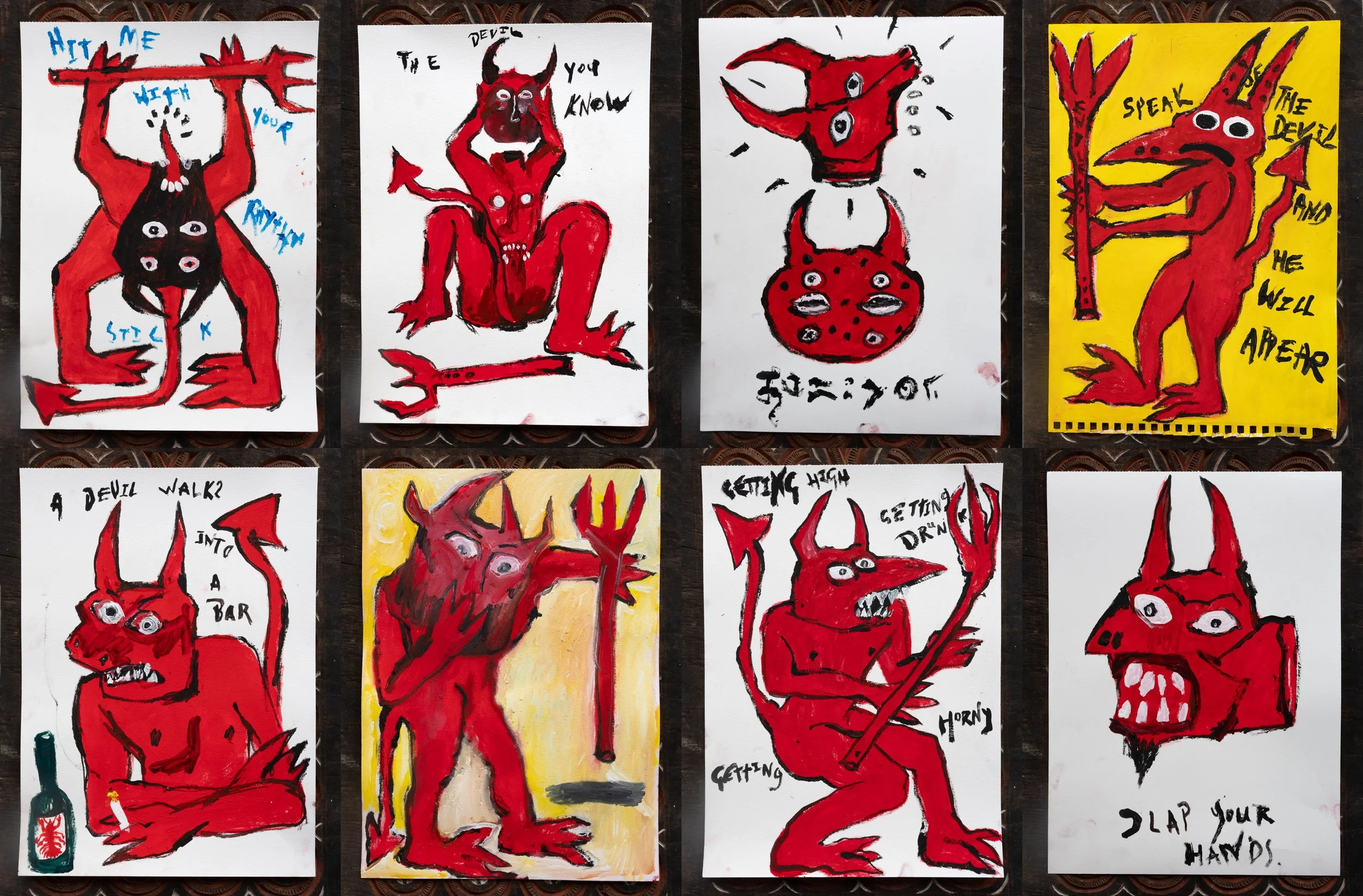 BETTER THE DEVIL - Gouache Painting on Paper 29 x 42 cm