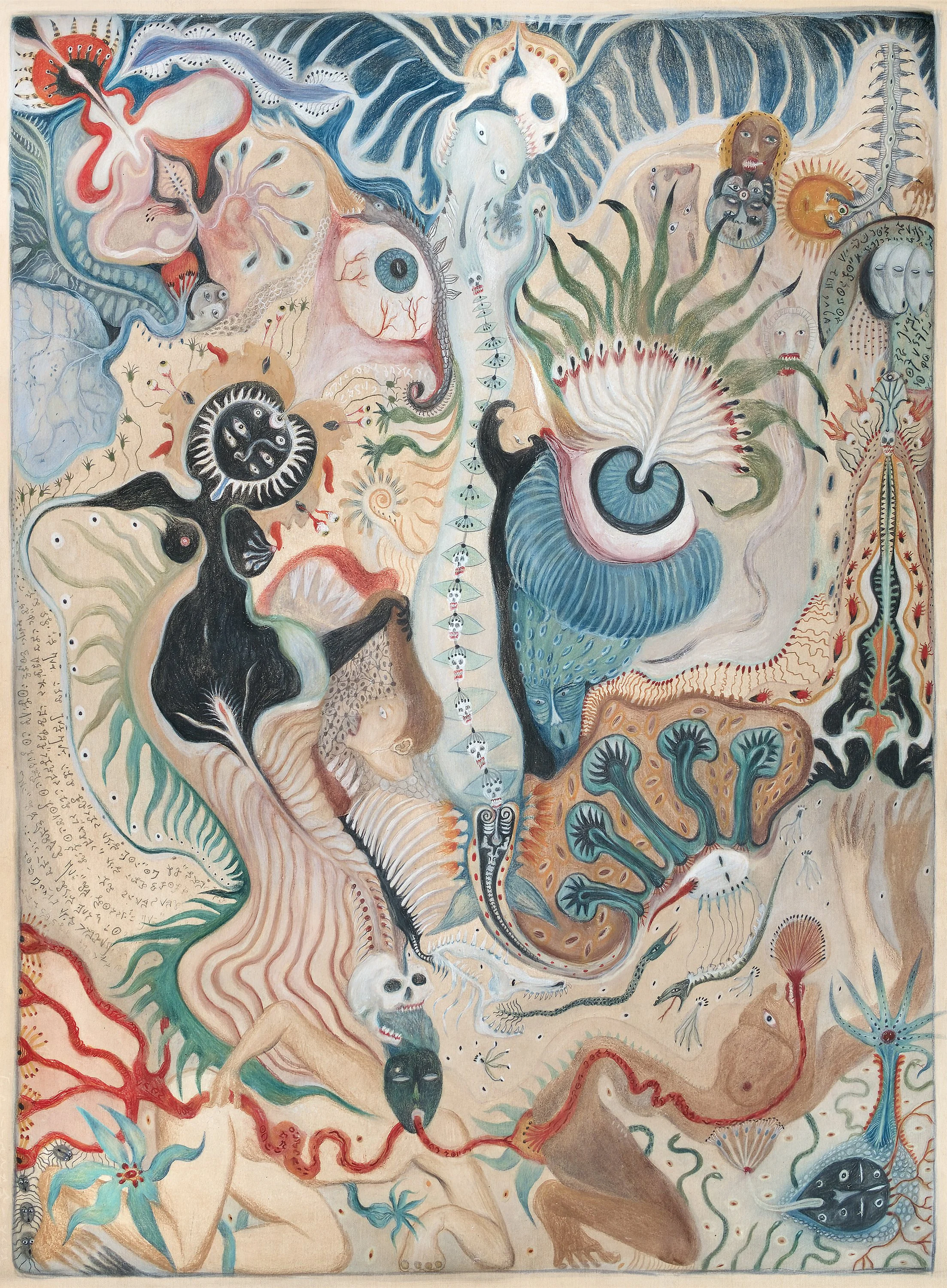 ETERNAL SQUID - Colored Pencil Drawaing on Hahnemühle Paper 59 x 84 cm