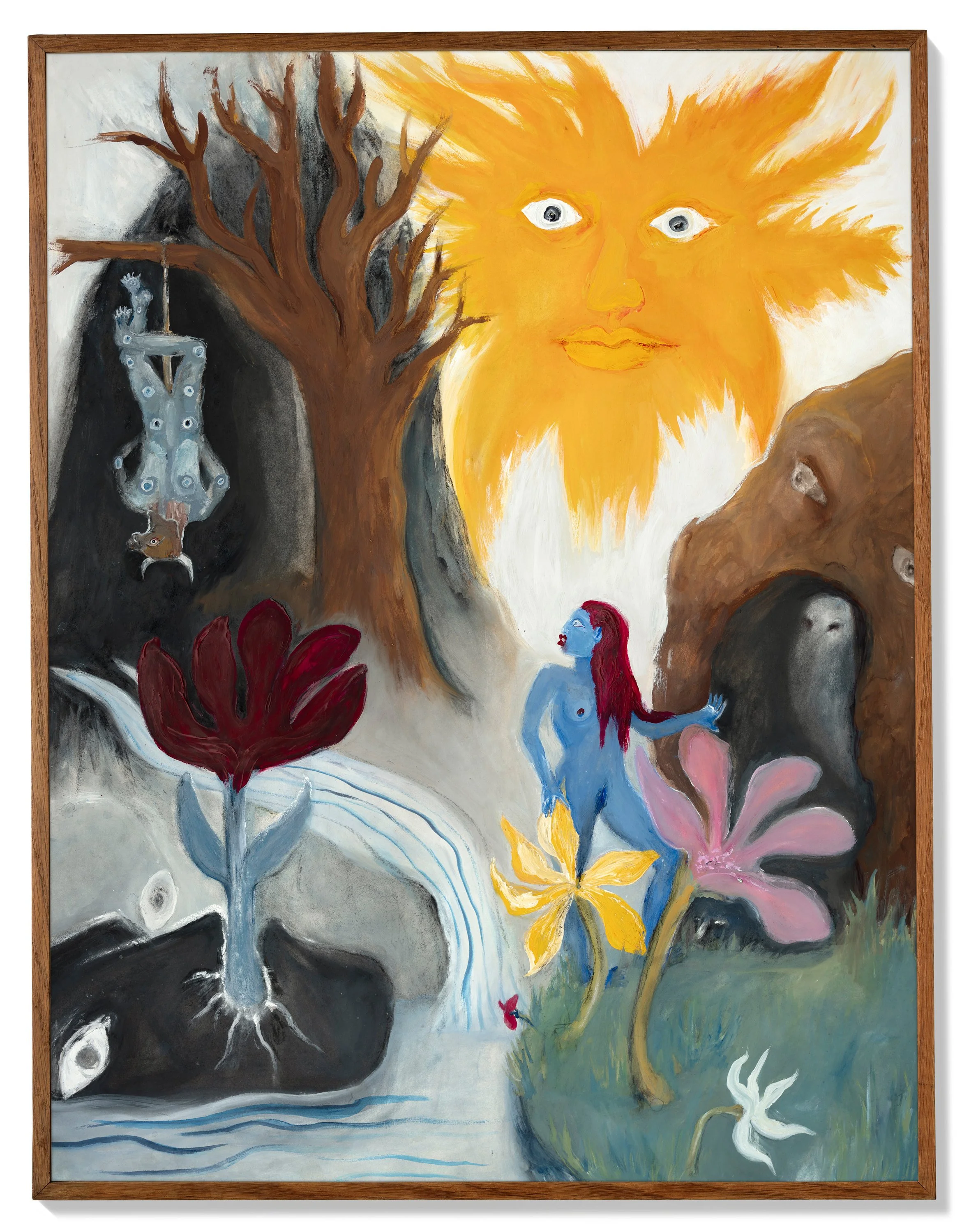 DOWN BY THE RIVER - Gouache on Paper, 59X84 cm