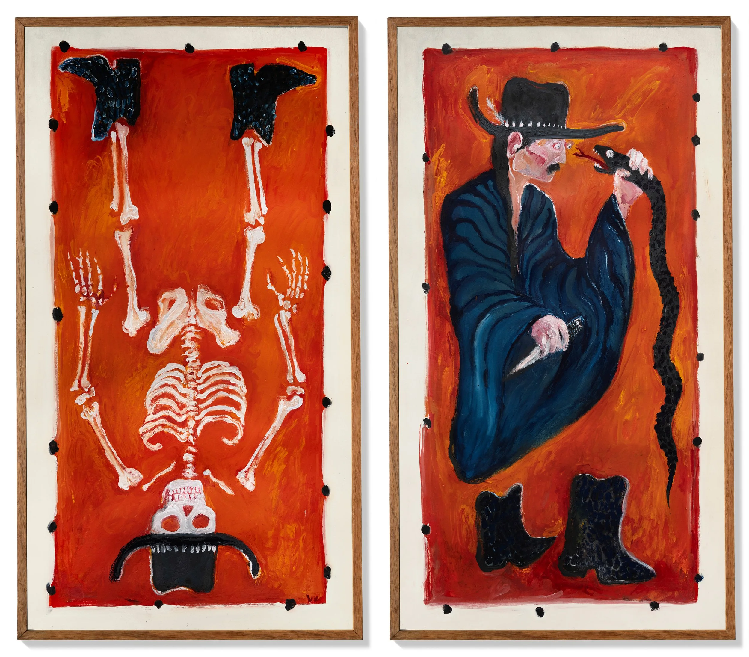 RAMBLIN’ MAN DIPTYCH - Gouache Painting on Archival Paper, 39 x 72 cm