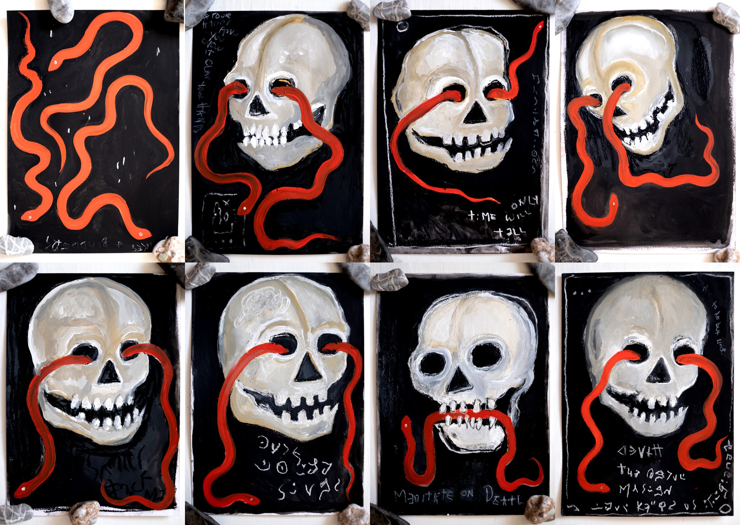 MEMENTO MORI - Gouache Painting on Paper 29 x 42 cm