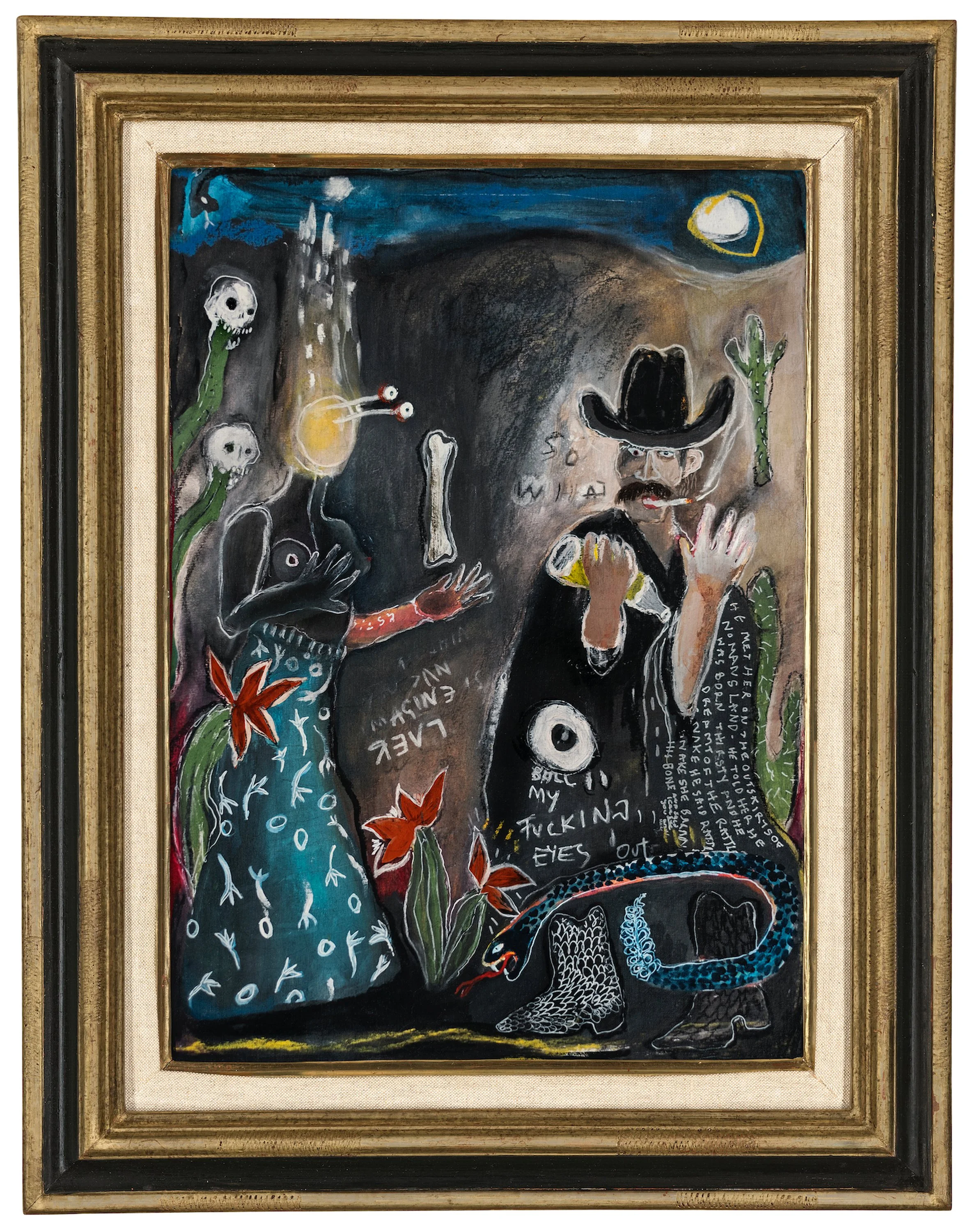 ABOVE SNAKES - Gouache Painting on Paper 42 x 59 cm