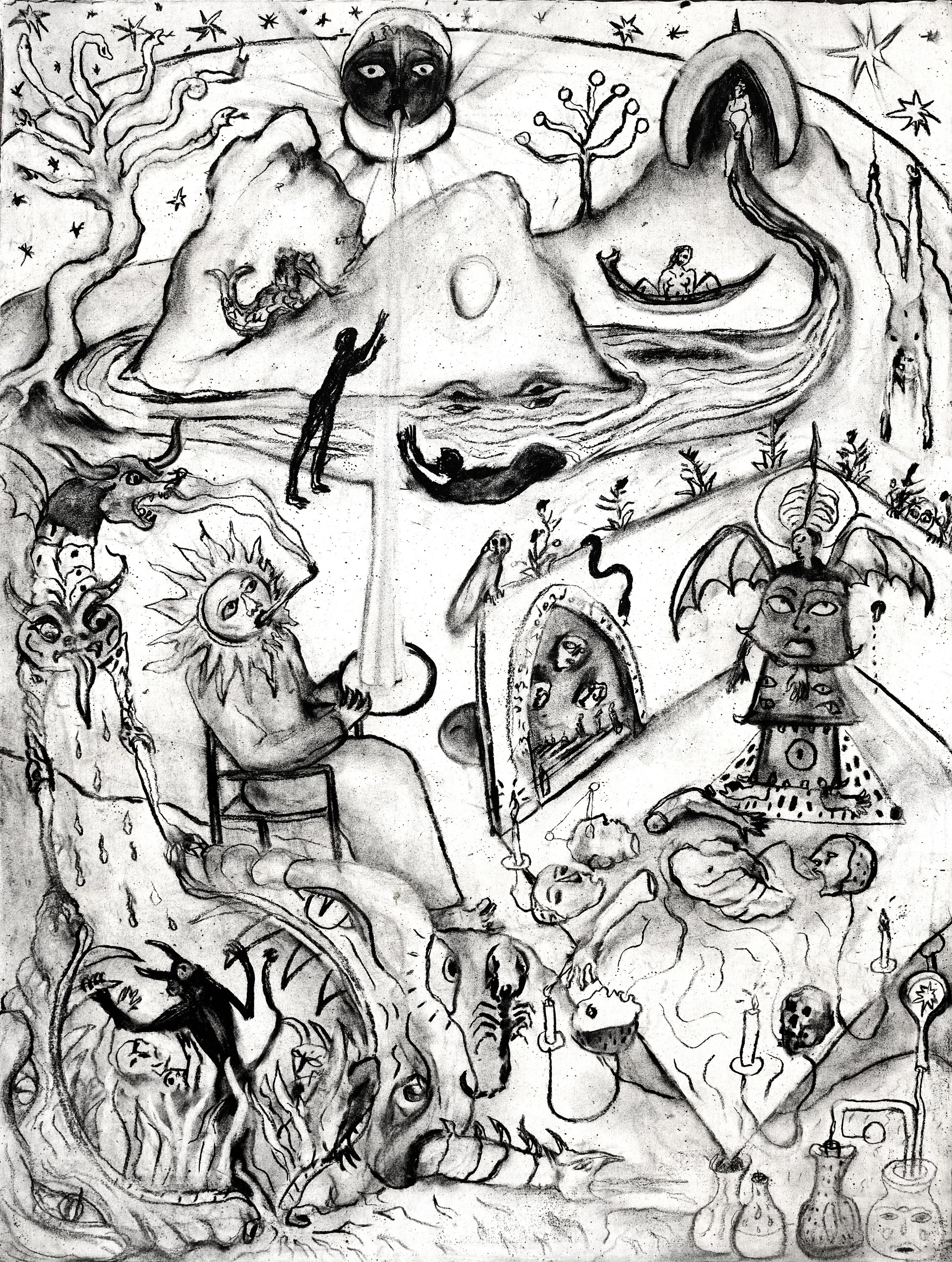 ALCHEMY PART 1 - Charcoal on Hot Pressed Paper 59 x 84 cm