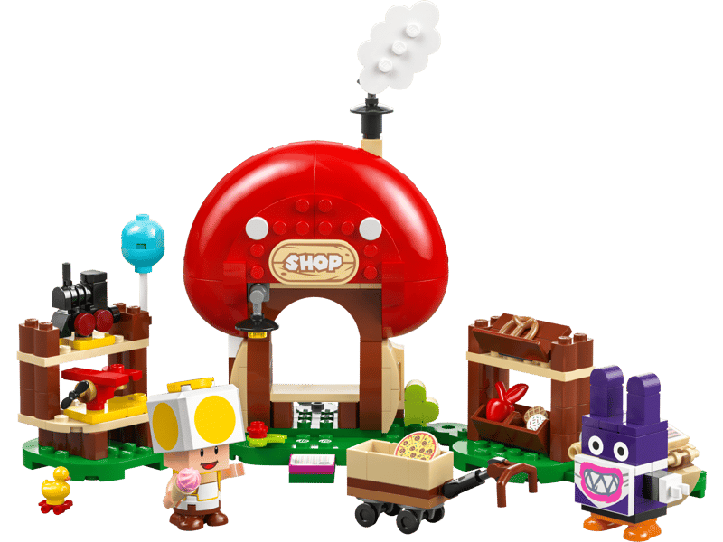 BRIX 0055
SuperMario - Expansion Set
Nabbit at Toad's Shop
* Only Compatible with Starter Course
Ages: 7+
Pieces: 230
Build Time: 60 Mins