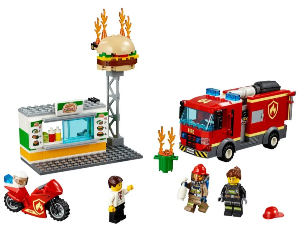 BRIX 0019 
Burger Bar Fire Rescue
Ages: 5+
Pcs: 327 
Build 2 Hrs+