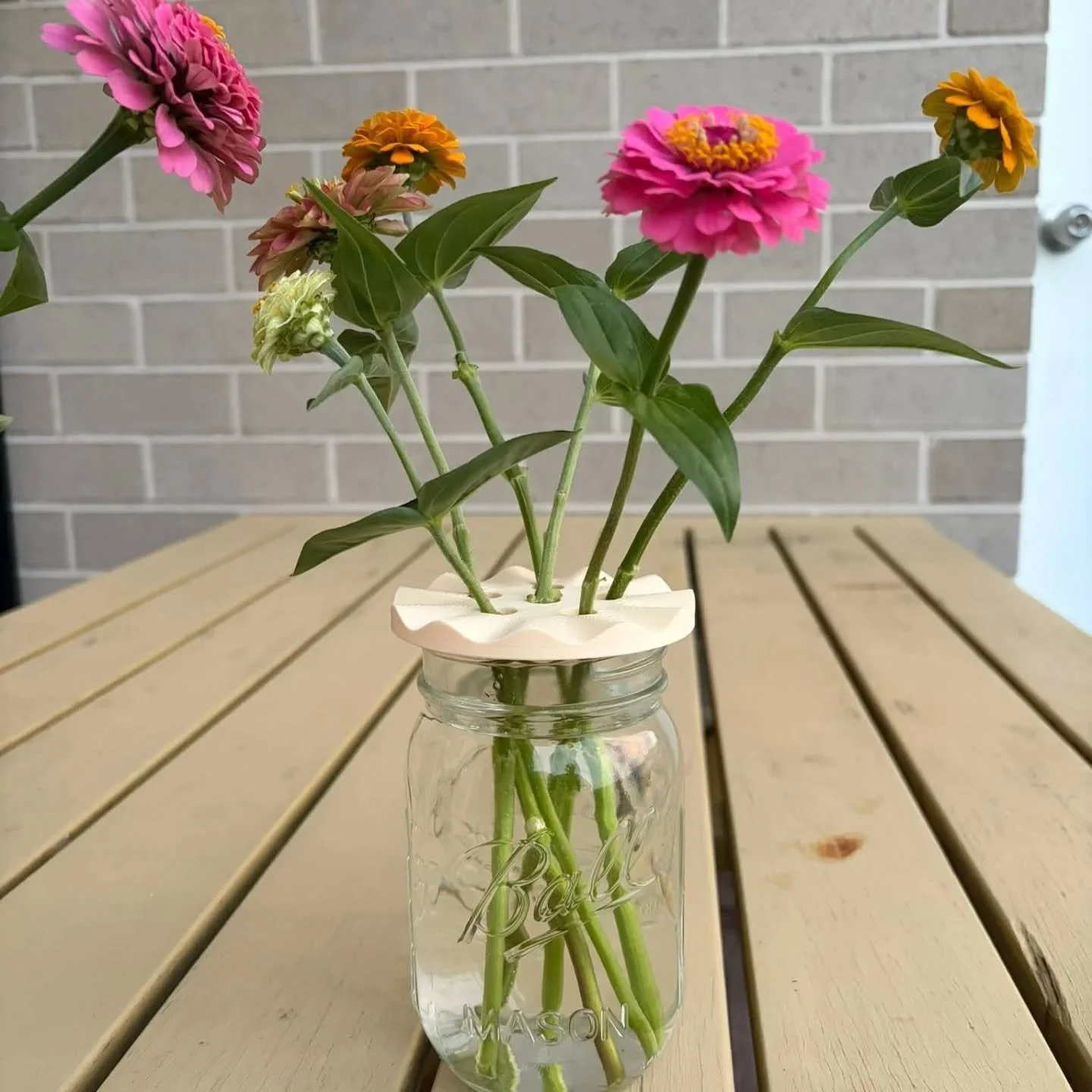 🌸 Flower Frogs now available in red and cream! 
Designed in house to fit ball mason jars and other standard size jars. Shoot us a message for price or see what other colours we can offer 😁