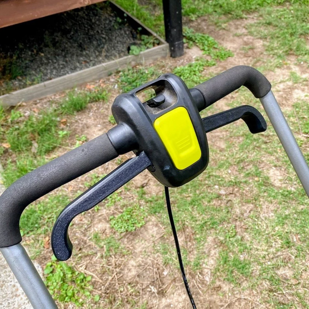 A broken handle shouldn't mean a binned mower.

This Ryobi was out of action over a snapped factory plastic part. Instead of throwing out the whole machine or waiting weeks for an expensive spare, we modeled a stronger replacement in CAD and printed 