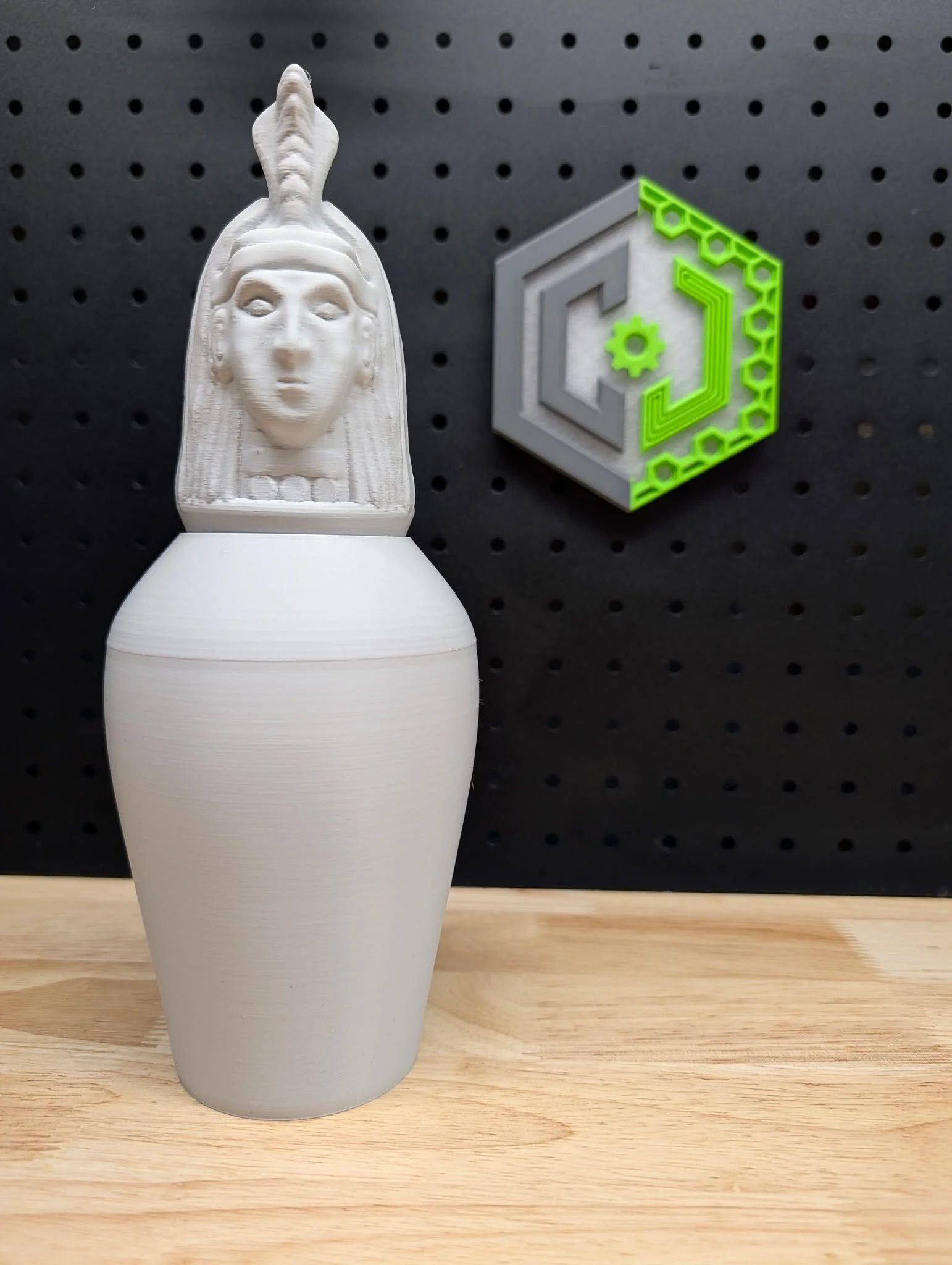 We had a customer message us in a bit of a panic this week needing a last-minute save for their son's school assignment. 

They managed to find a 3D file online for a "canopic jar" and just needed someone to run it as a quick print-on-deman