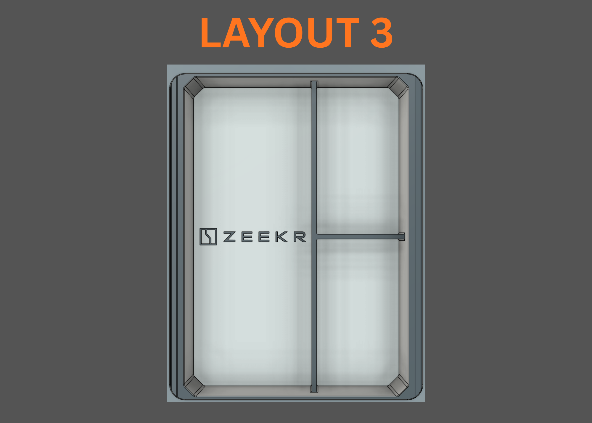 Zeekr 7X Centre Console Organizer Insert