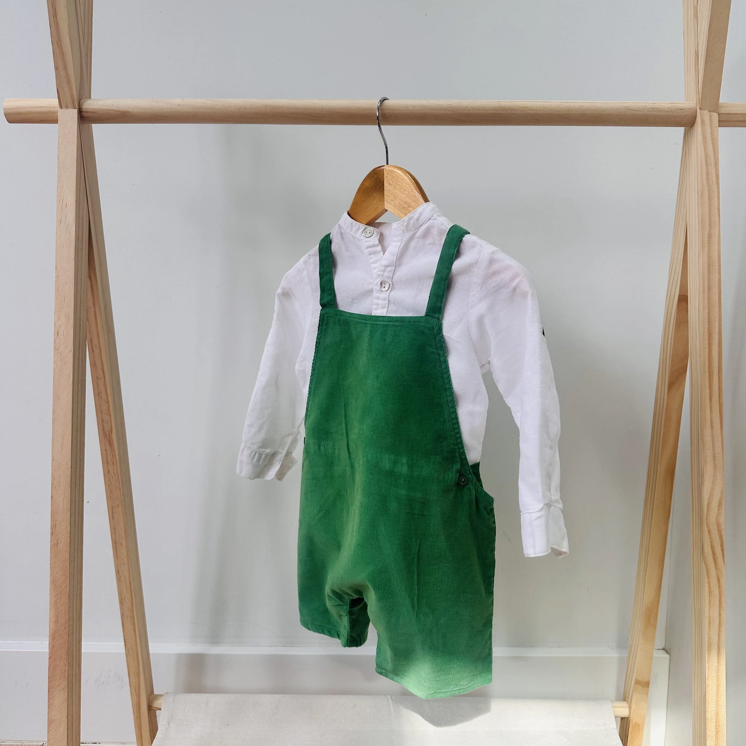Caramel London Green Corduroy Baby Romper 18-24 months