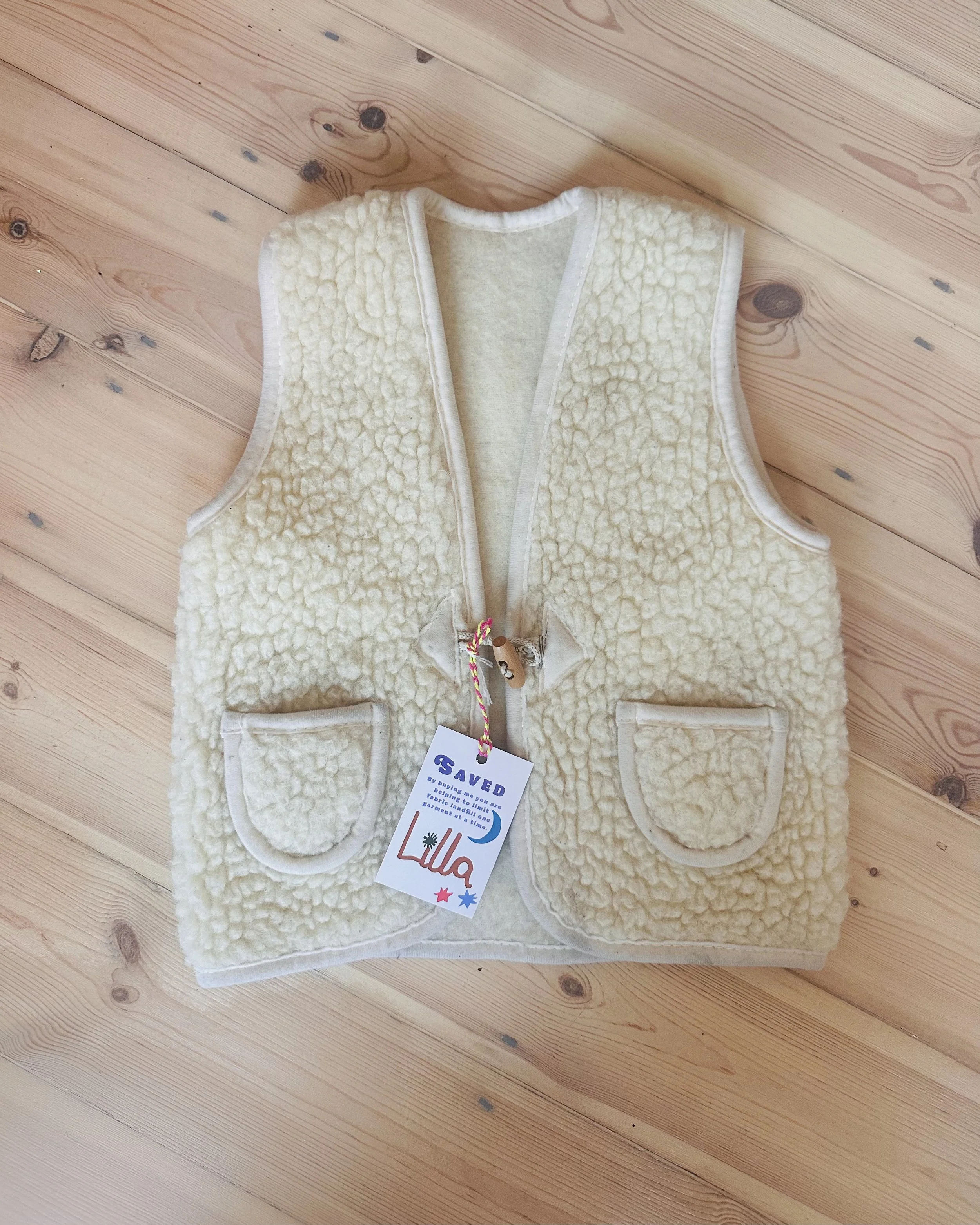 Straw London Sheepskin Gillet 3-4 years