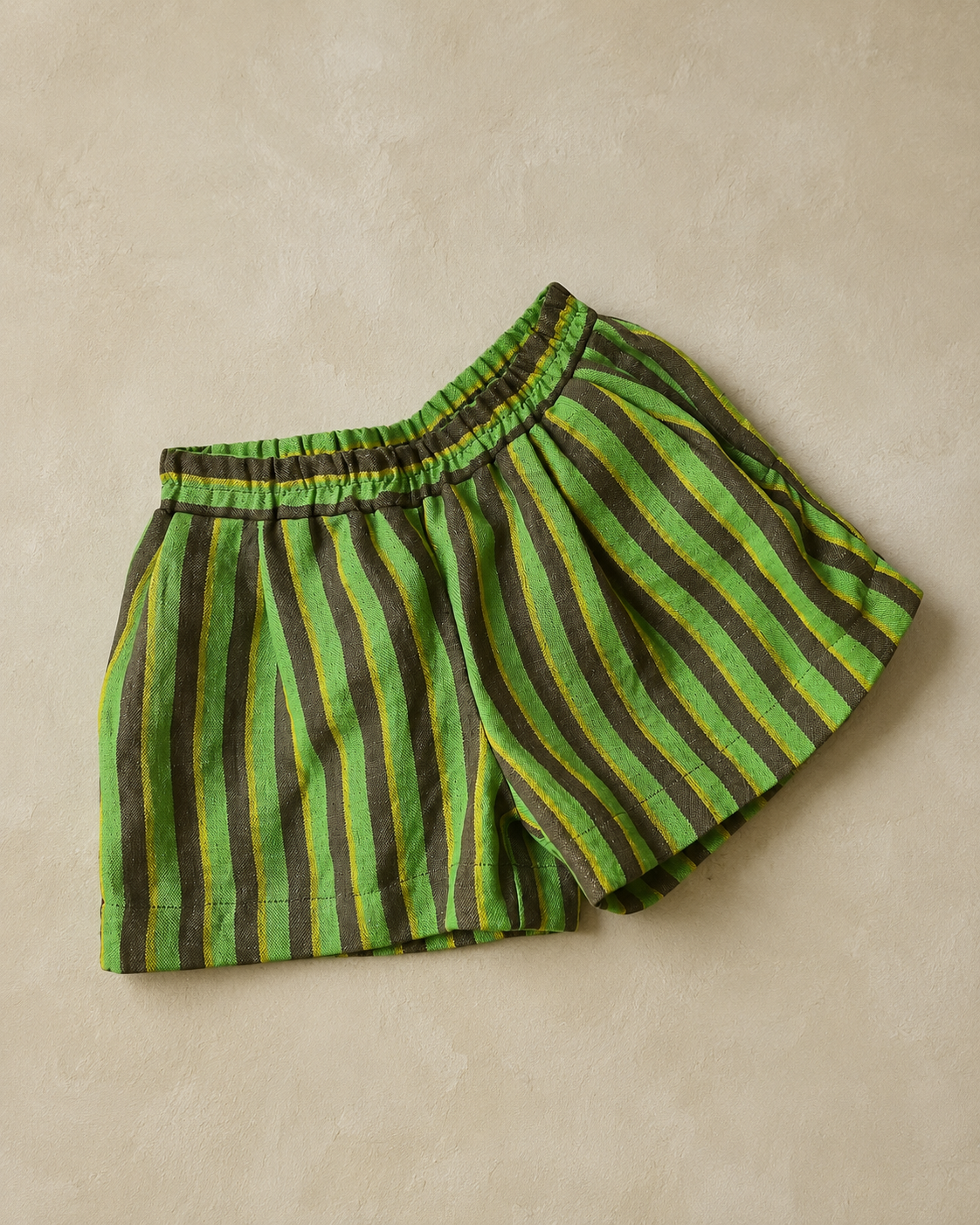 Lilla Vi Surplus Fabric Collection - Yellow Linen Short 1-2 Years