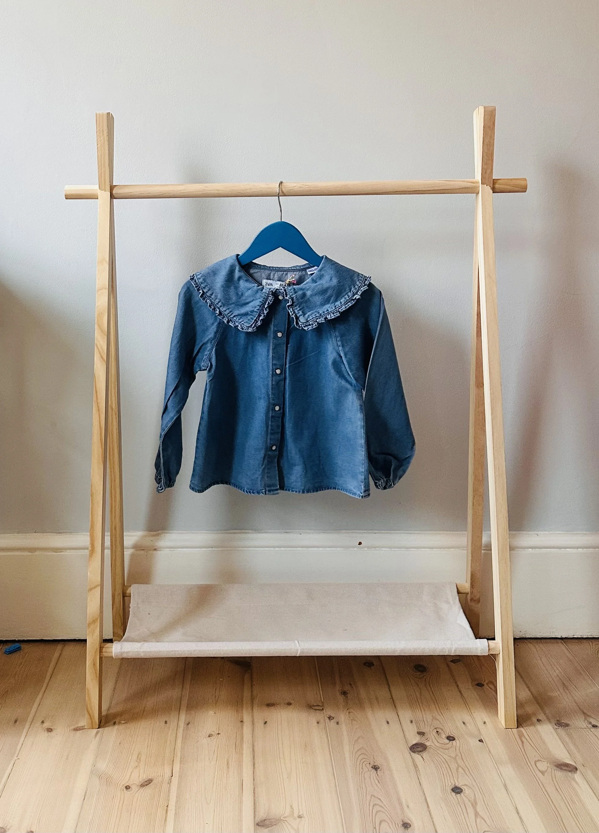 Zara Denim Frill Blouse 4-5 years