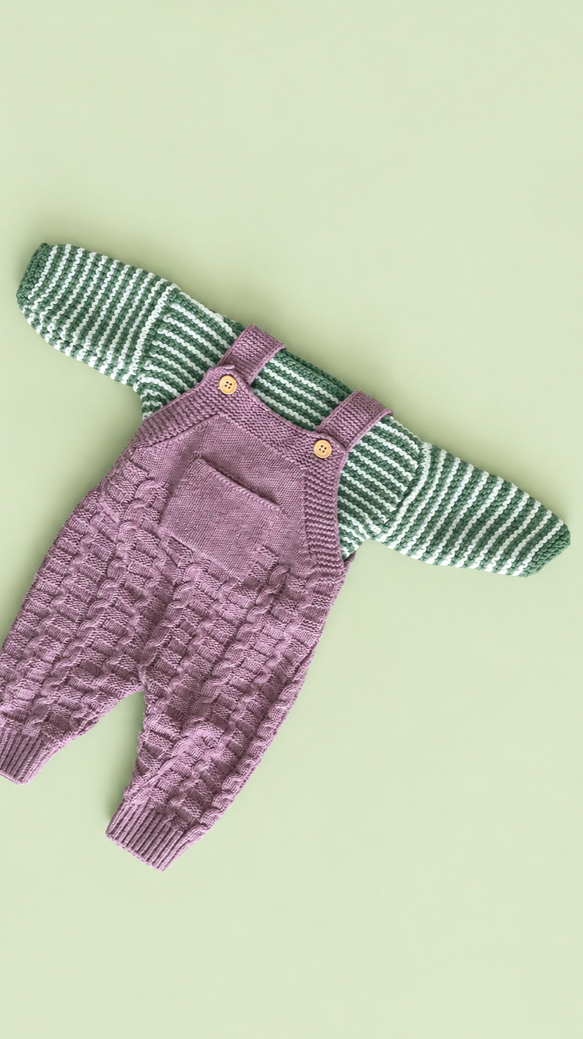 Sage Stripe Jumper 0-3 months