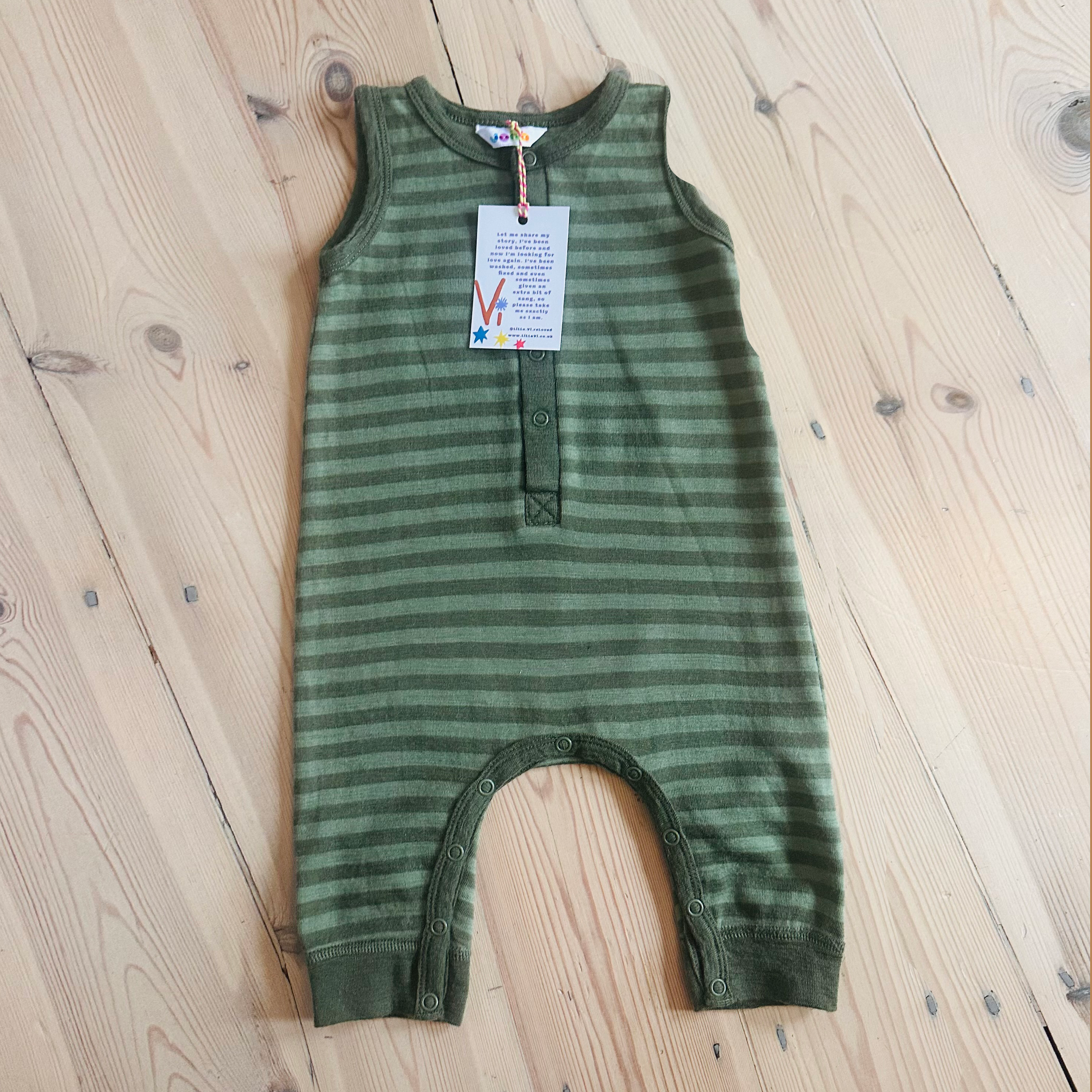 Joha Wool Romper Stripe Suit 70cm 3-6 months