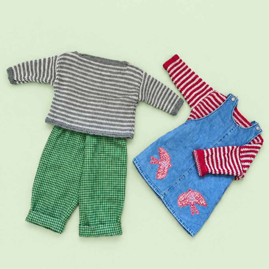 Denim Dress with Lilla Vi appliqué details 12-18 months