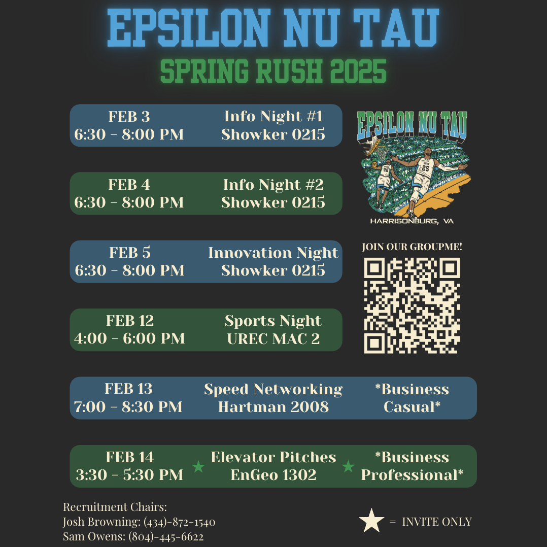 Spring Recruitment Schedule