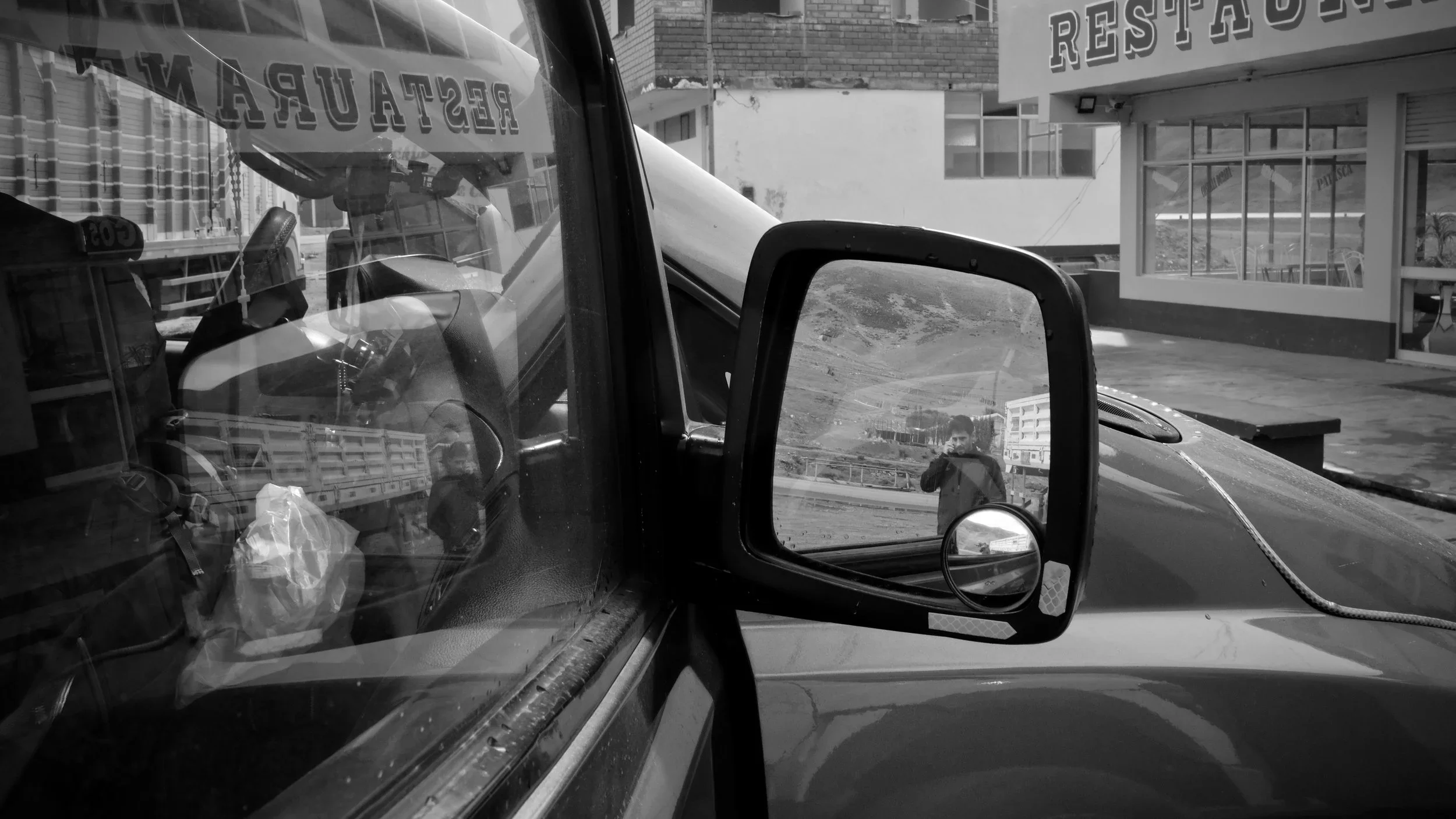 On the way to Cerro de Pasco with Dr. Francisco Villafuerte.