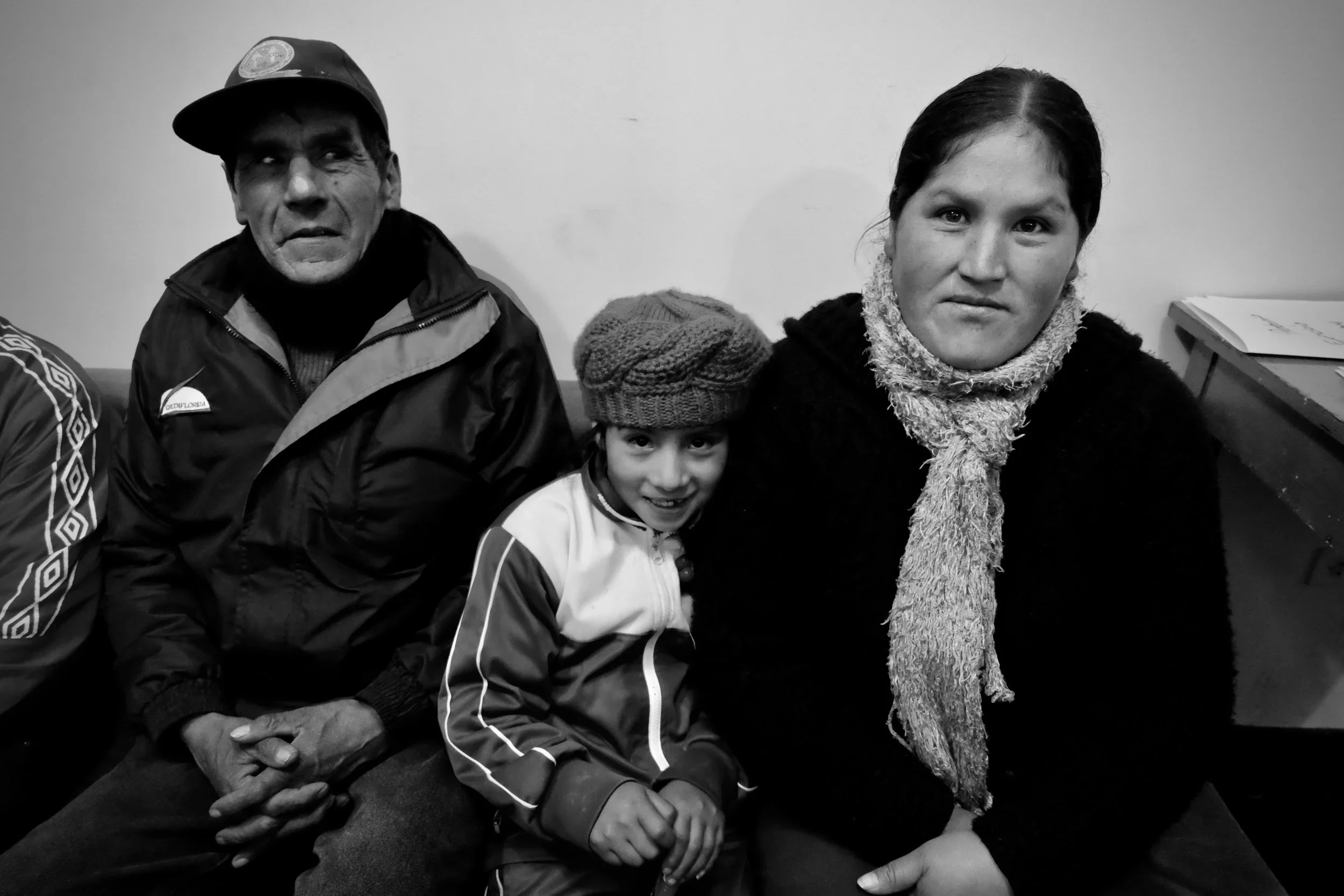 Nicanor, shown with his granddaughter, Anjeli (7) and daughter, Silvia (33). Silvia and Anjeli don't currently show signs of CMS, but they may be genetically predisposed to the disease.