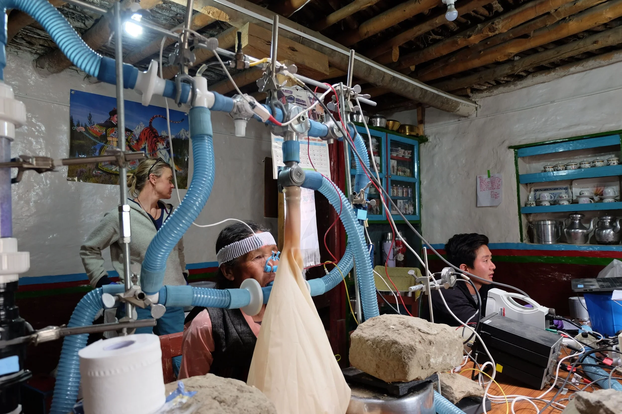  James Yu conducts the HVR protocol on a study participant. 