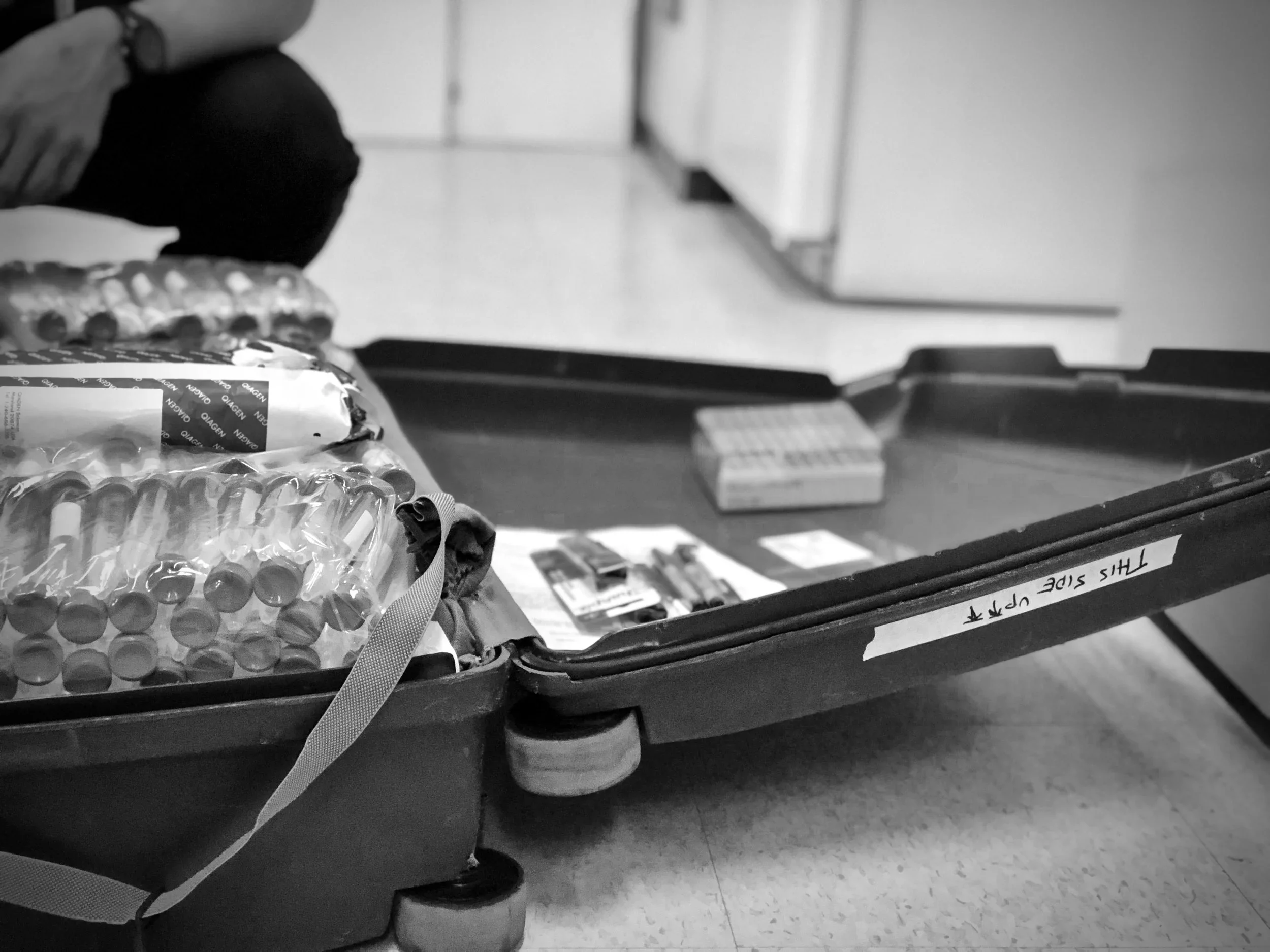 Packing up for the nine-hour van ride to Cerro de Pasco.