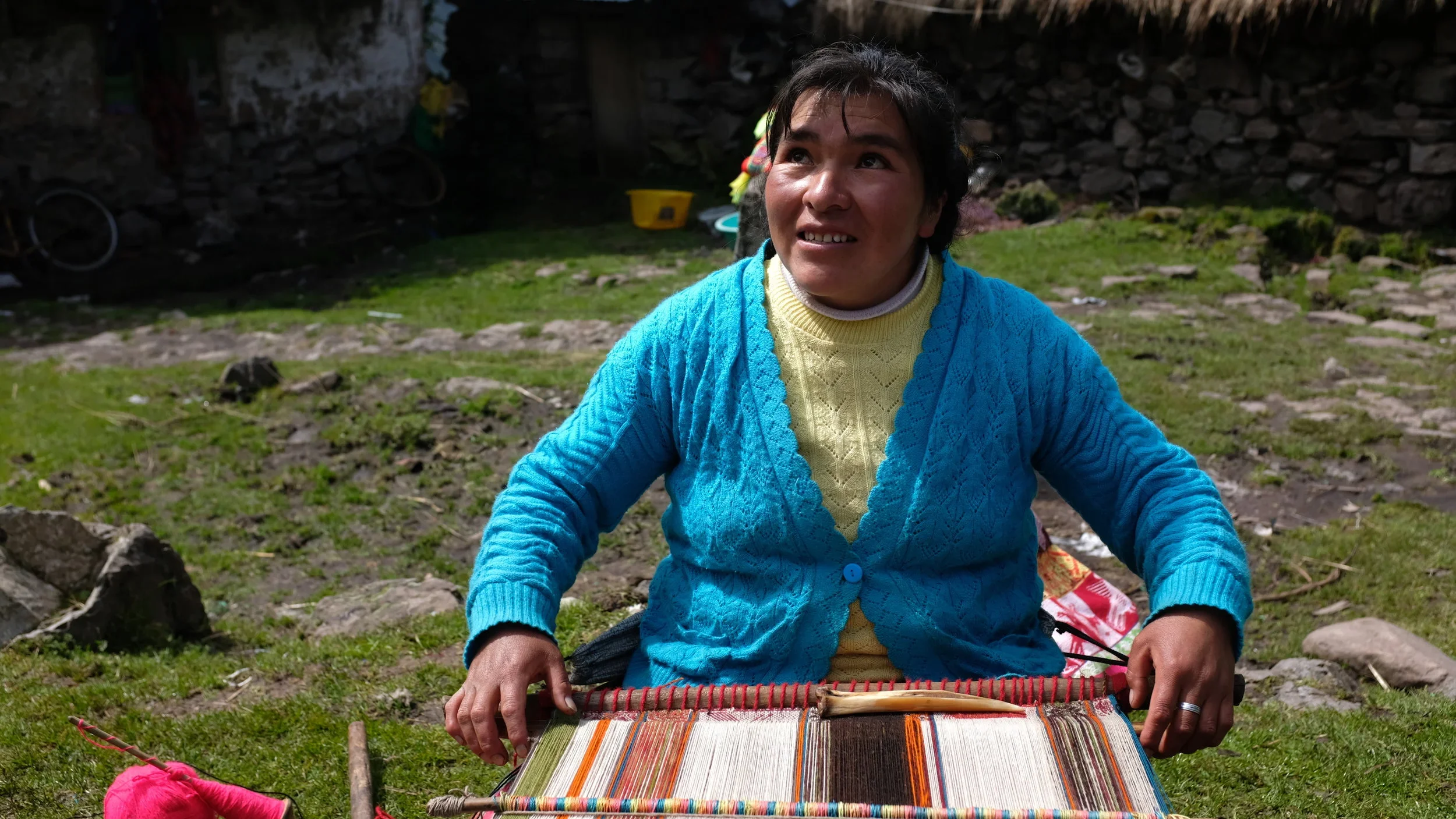 "It takes three months" to weave a single table runner, Ricartina shared.